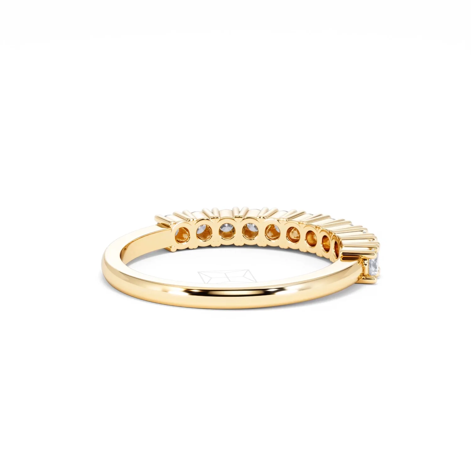 Twilight Lab Diamond 0.50ct H/SI Half Eternity Ring in 9K Gold - Image 40