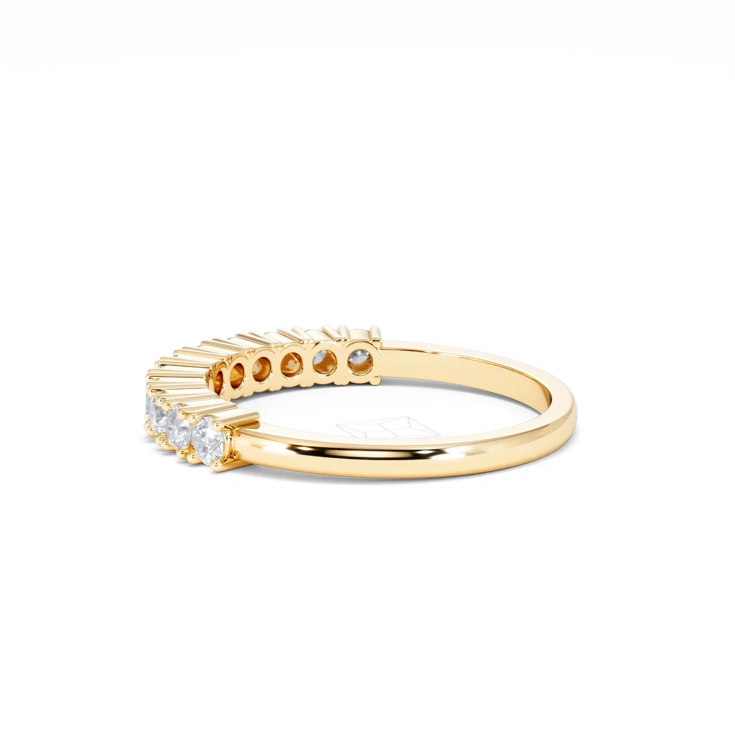 Twilight Lab Diamond 0.50ct H/SI Half Eternity Ring in 9K Gold - Image 63