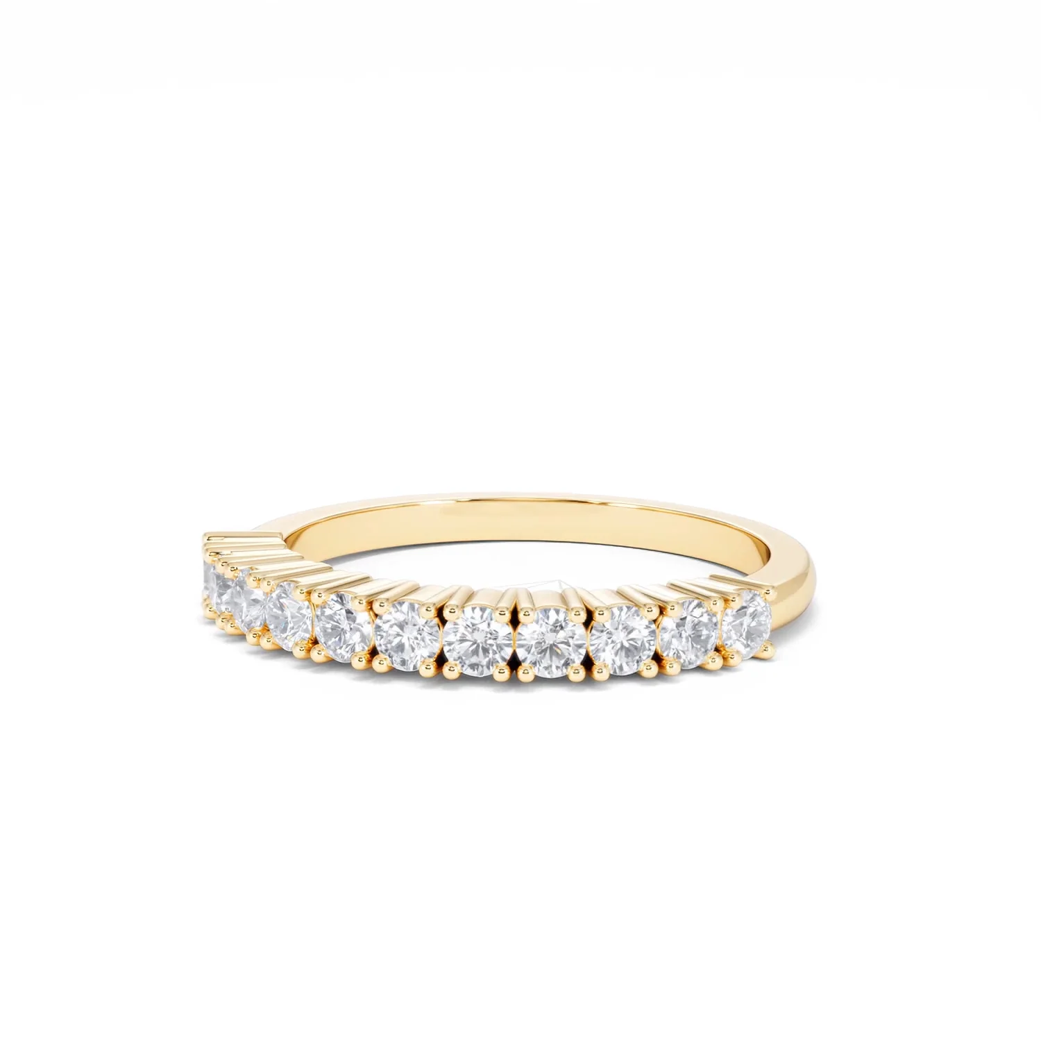 Twilight Lab Diamond 0.50ct H/SI Half Eternity Ring in 9K Gold - Image 83