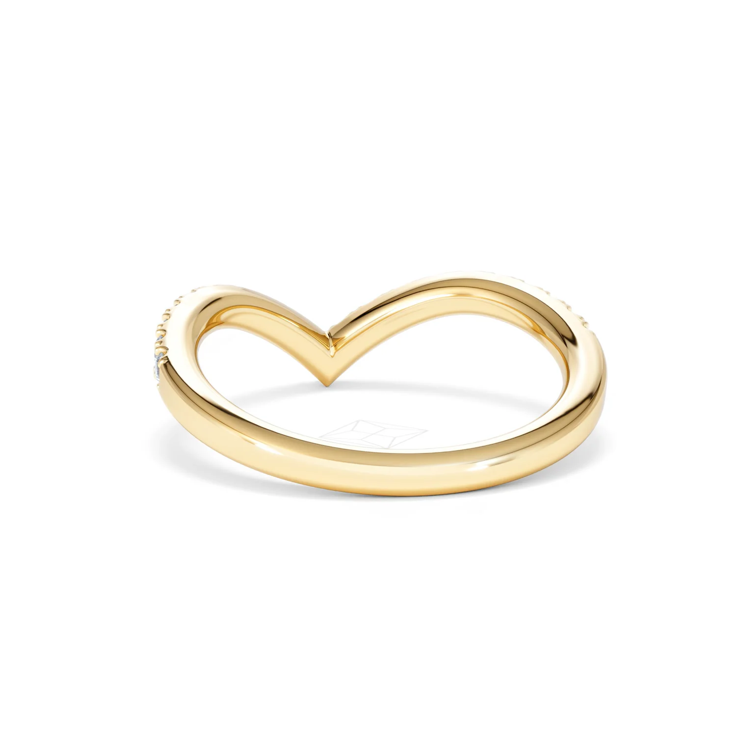 Vela 0.35ct Round Cut Lab Diamond Wishbone Wedding Ring in 18K Yellow Gold - Image 51