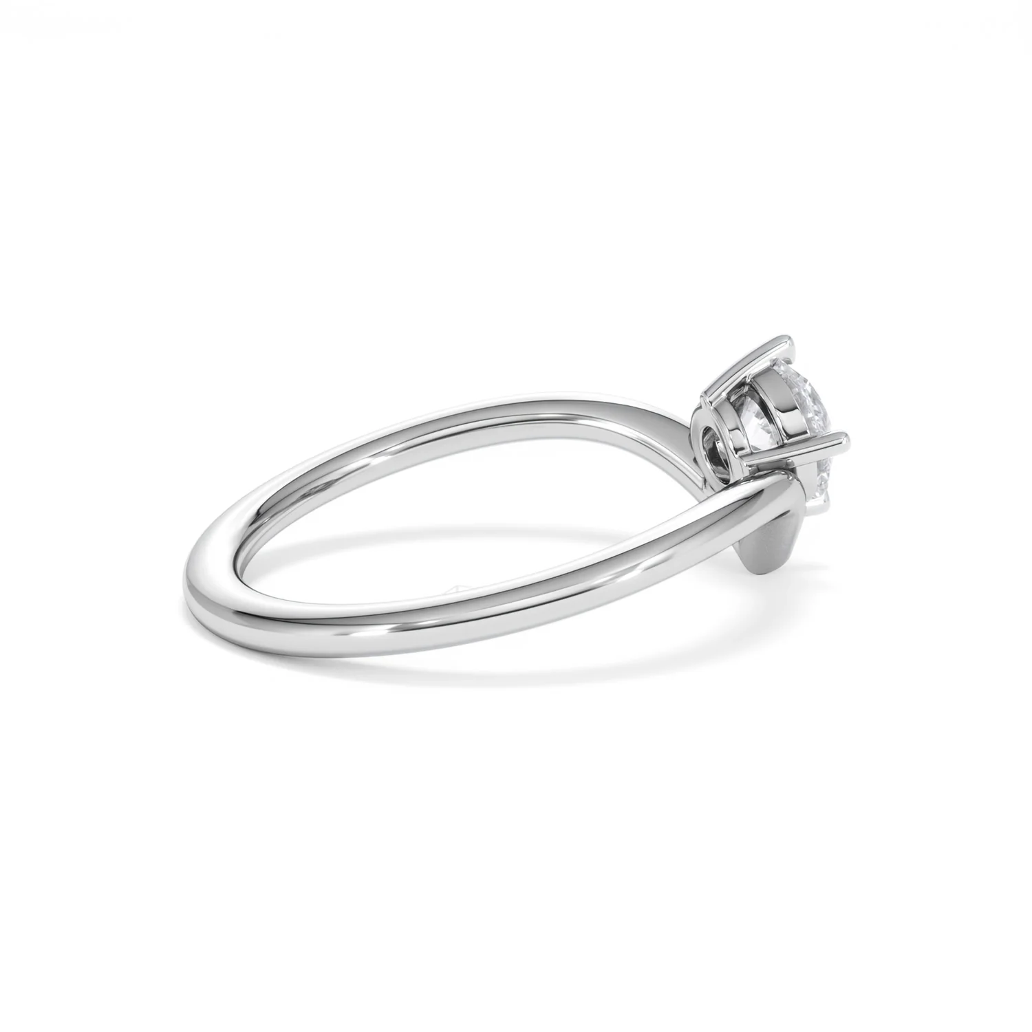 Vela 0.50ct Emerald Cut Lab Diamond Solitaire Engagement Ring in Platinum - Image 32