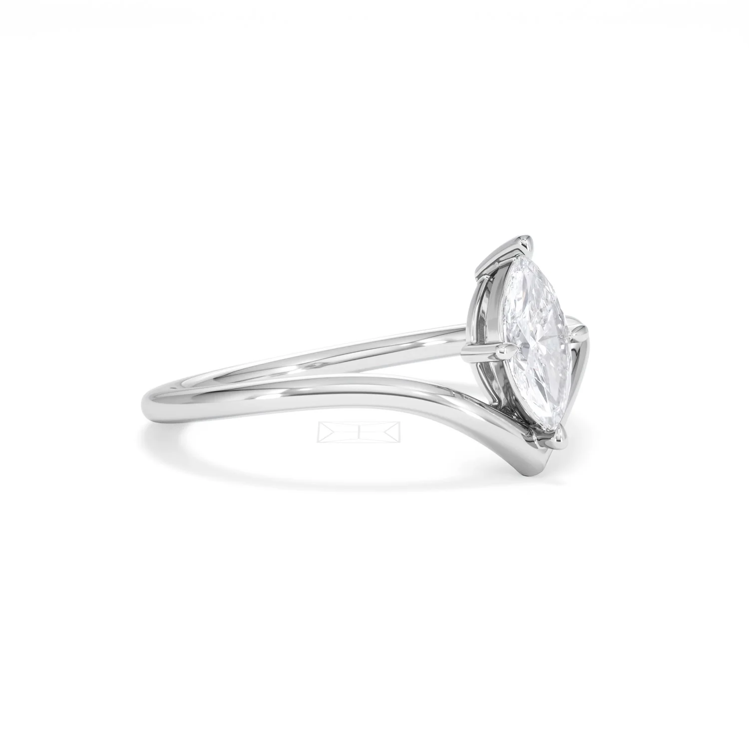 Vela 0.50ct Marquise Cut Lab Diamond Solitaire Engagement Ring in Platinum - Image 18