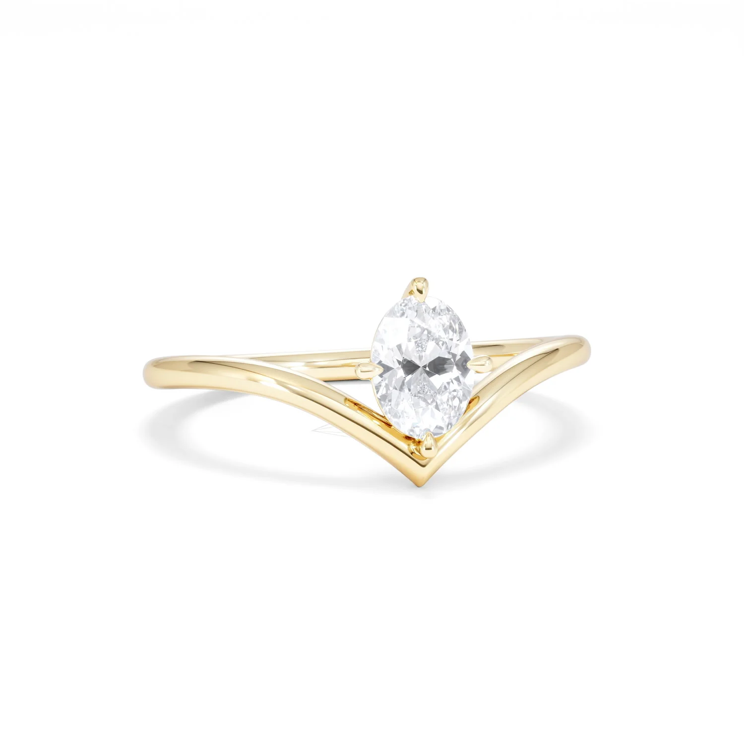 Vela 0.50ct Oval Cut Lab Diamond Solitaire Engagement Ring in 18K Yellow Gold - Image 11
