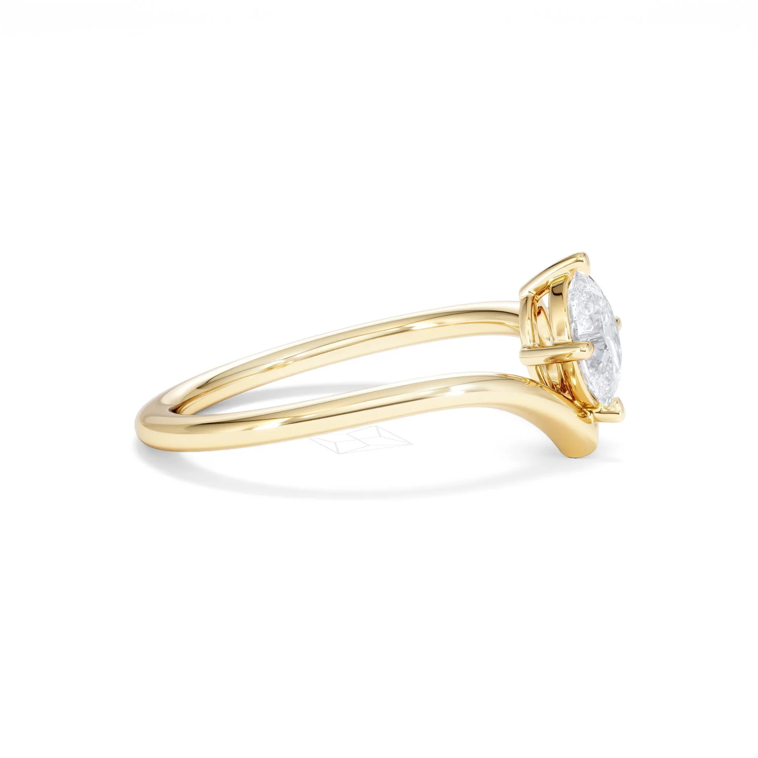 Vela 0.50ct Oval Cut Lab Diamond Solitaire Engagement Ring in 18K Yellow Gold - Image 24