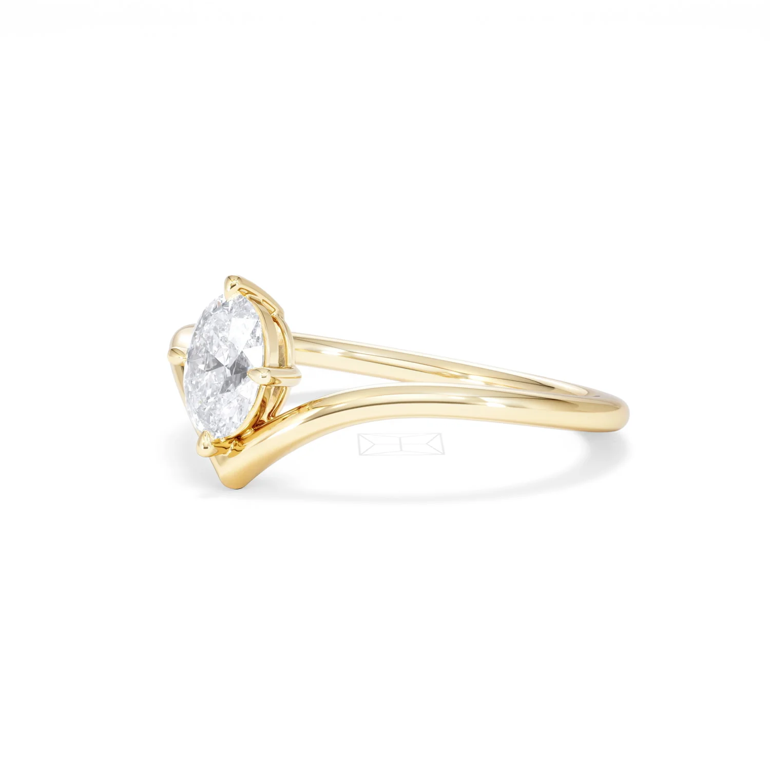 Vela 0.50ct Oval Cut Lab Diamond Solitaire Engagement Ring in 18K Yellow Gold - Image 78