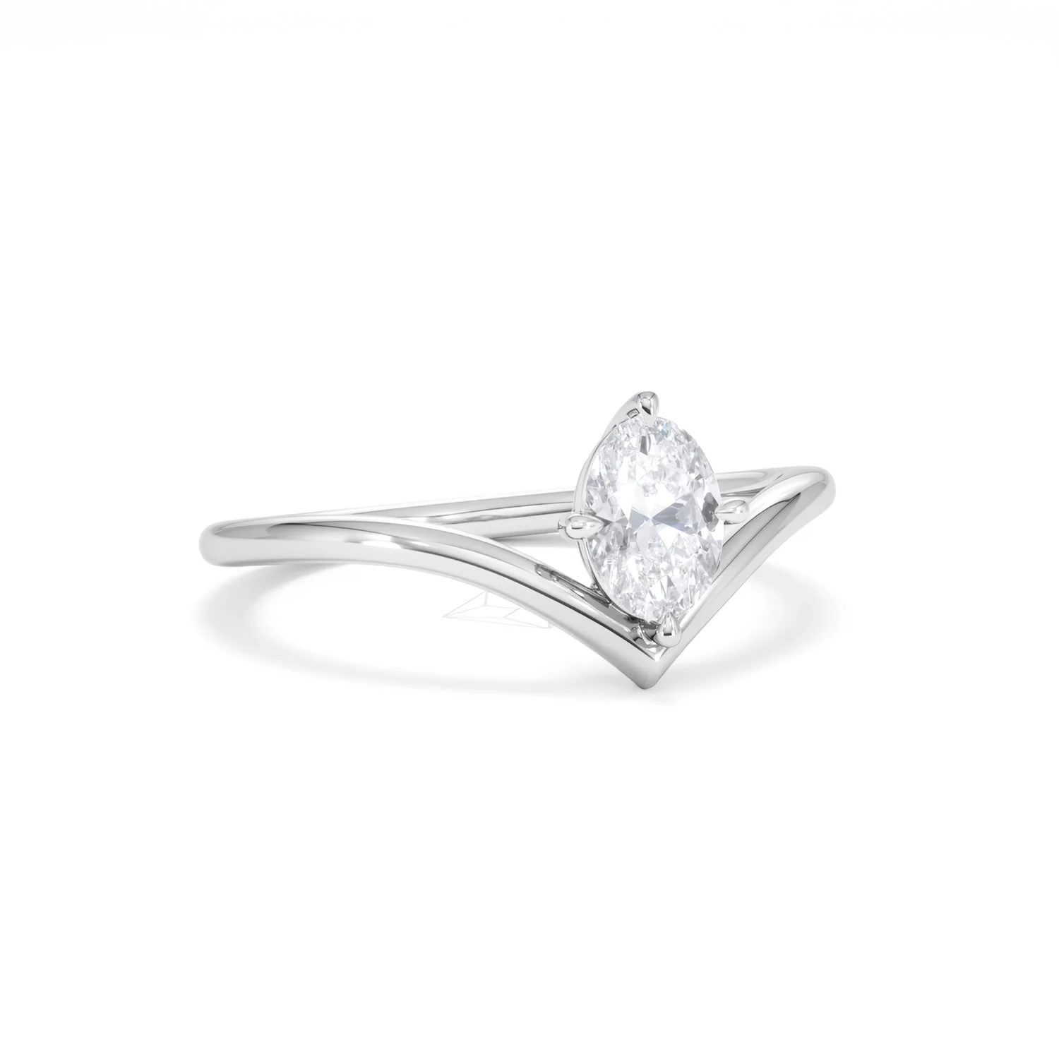 Vela 0.50ct Oval Cut Lab Diamond Solitaire Engagement Ring in Platinum - Image 12