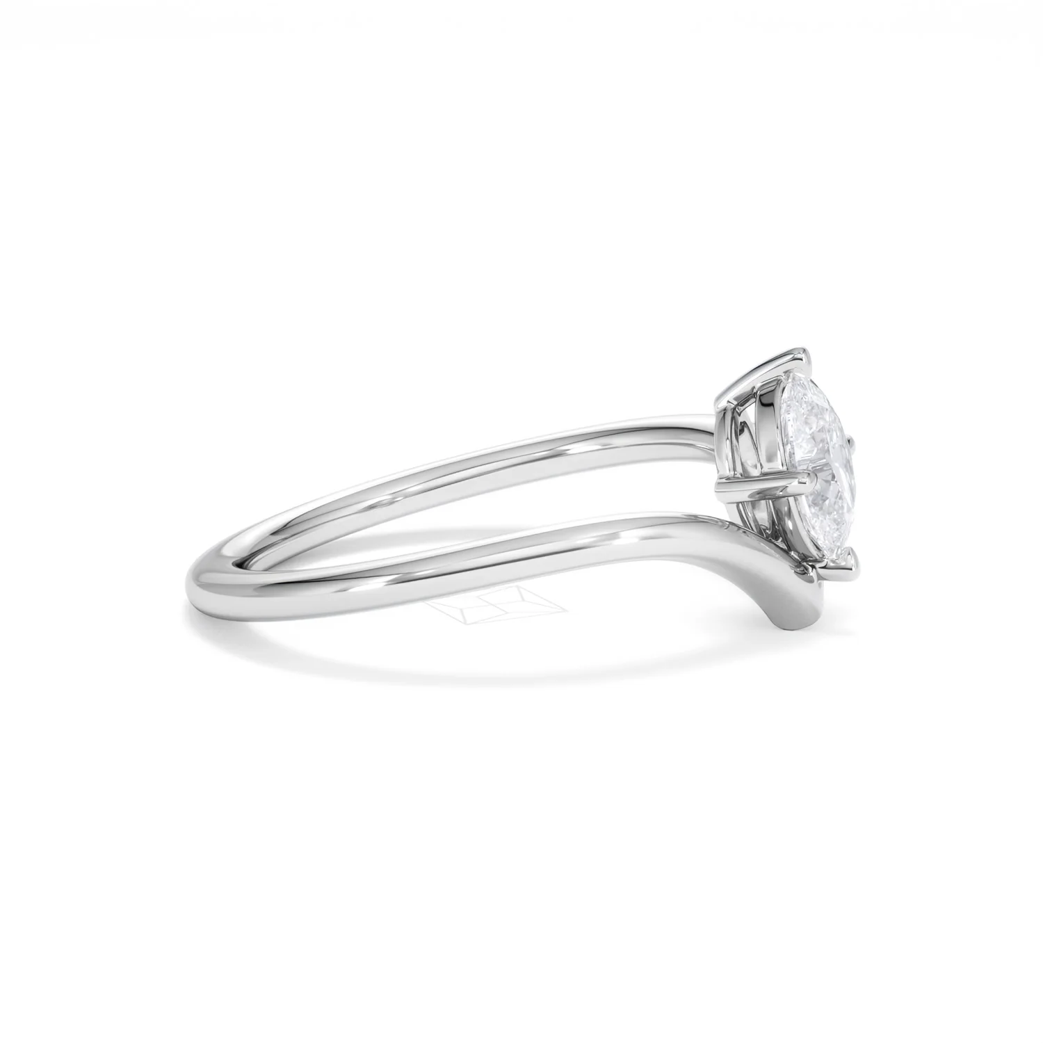 Vela 0.50ct Oval Cut Lab Diamond Solitaire Engagement Ring in Platinum - Image 23
