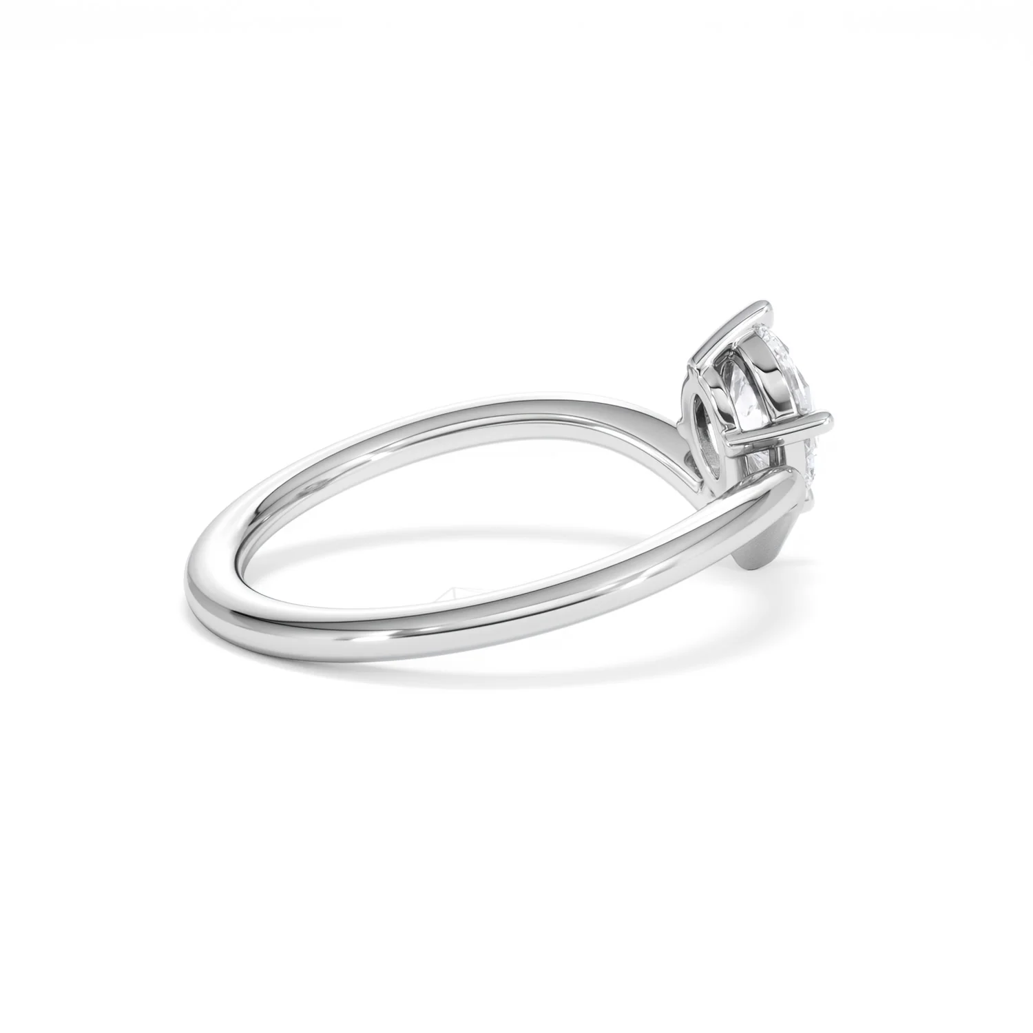 Vela 0.50ct Oval Cut Lab Diamond Solitaire Engagement Ring in Platinum - Image 33