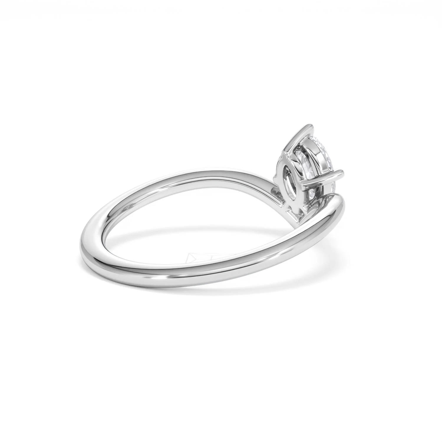 Vela 0.50ct Oval Cut Lab Diamond Solitaire Engagement Ring in Platinum - Image 36
