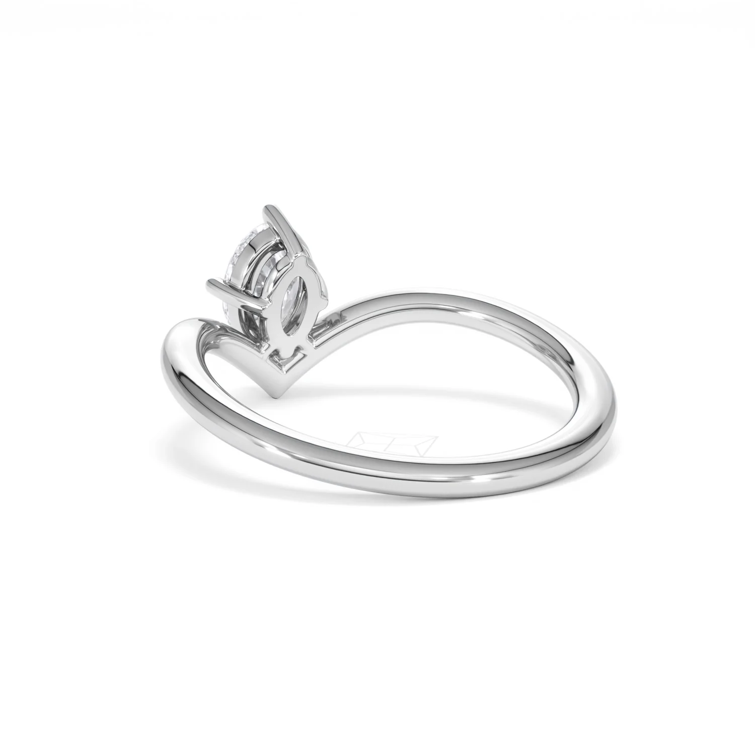 Vela 0.50ct Oval Cut Lab Diamond Solitaire Engagement Ring in Platinum - Image 54