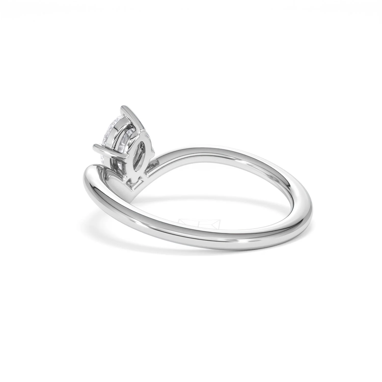 Vela 0.50ct Oval Cut Lab Diamond Solitaire Engagement Ring in Platinum - Image 56