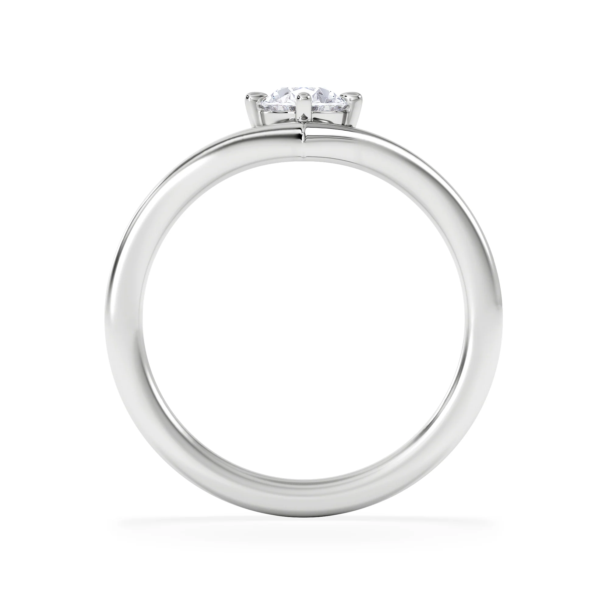Vela 0.50ct Oval Cut Lab Diamond Solitaire Engagement Ring in Platinum - Image 6
