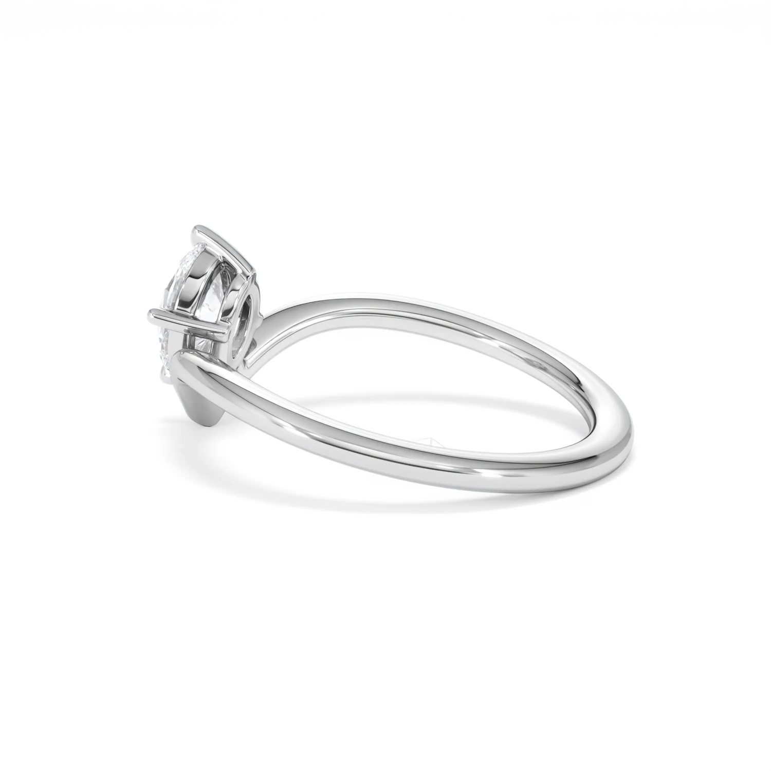 Vela 0.50ct Oval Cut Lab Diamond Solitaire Engagement Ring in Platinum - Image 61