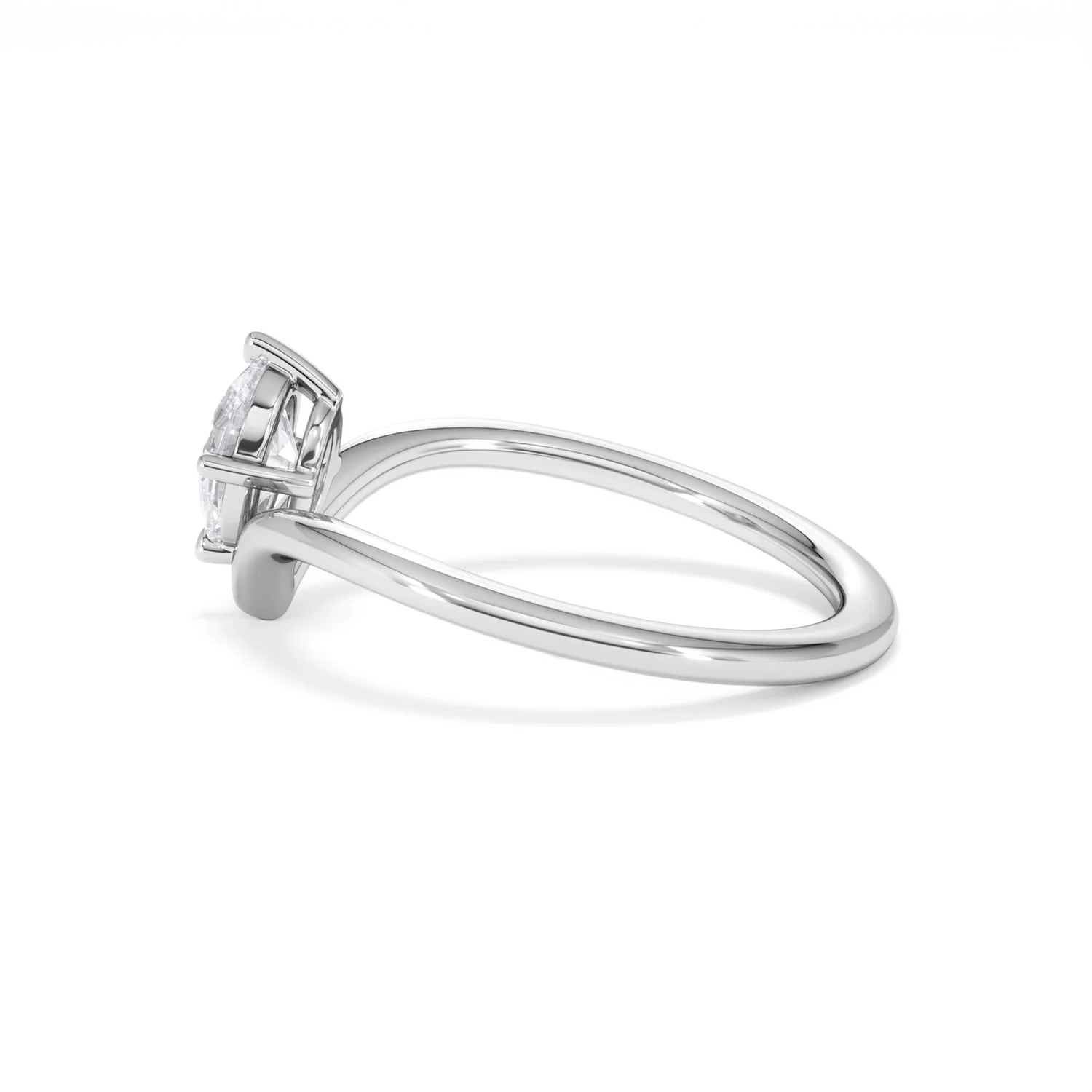 Vela 0.50ct Oval Cut Lab Diamond Solitaire Engagement Ring in Platinum - Image 64