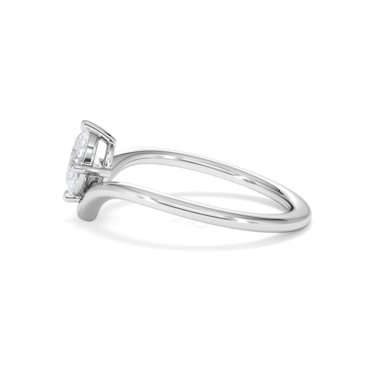 Vela 0.50ct Oval Cut Lab Diamond Solitaire Engagement Ring in Platinum - Image 67