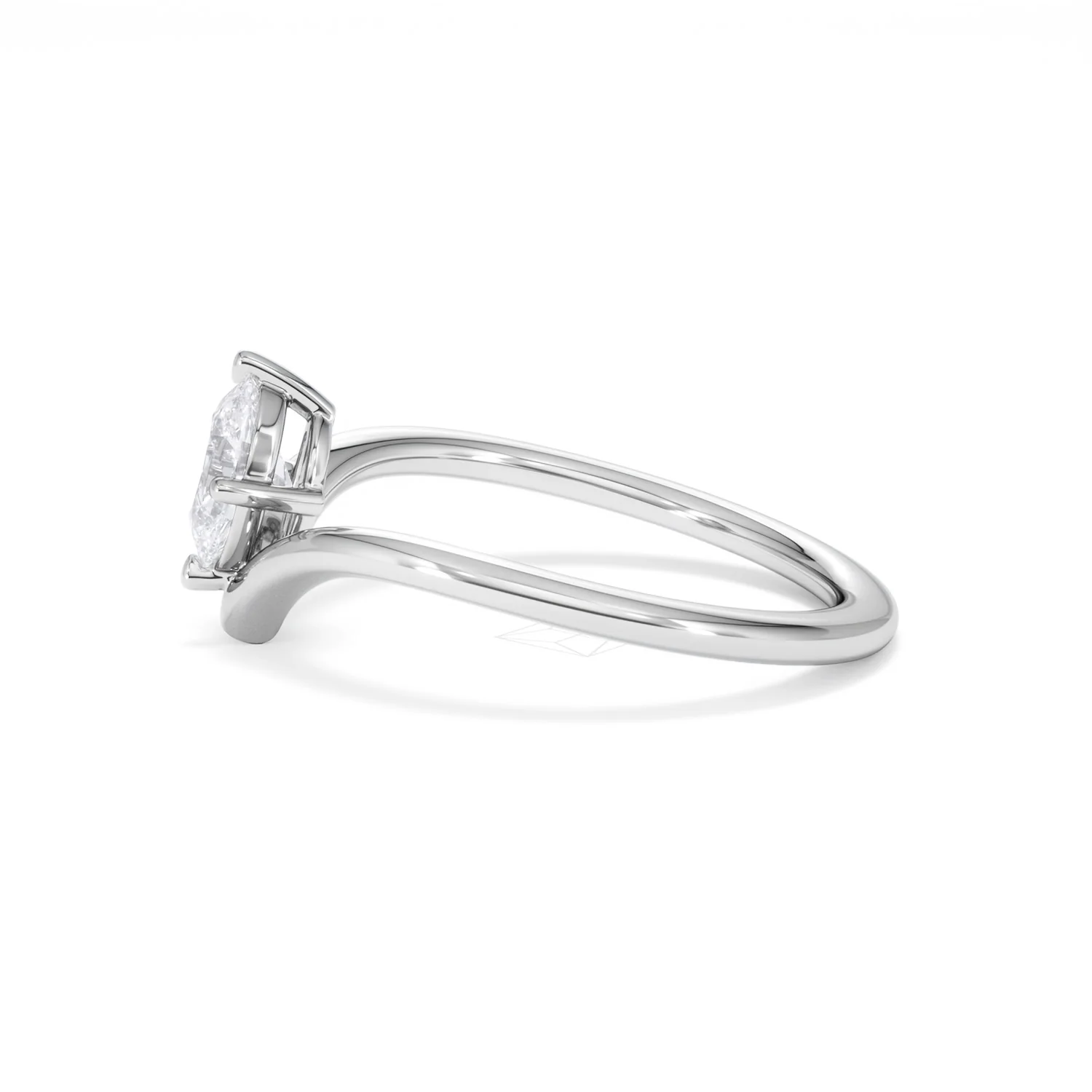 Vela 0.50ct Oval Cut Lab Diamond Solitaire Engagement Ring in Platinum - Image 68