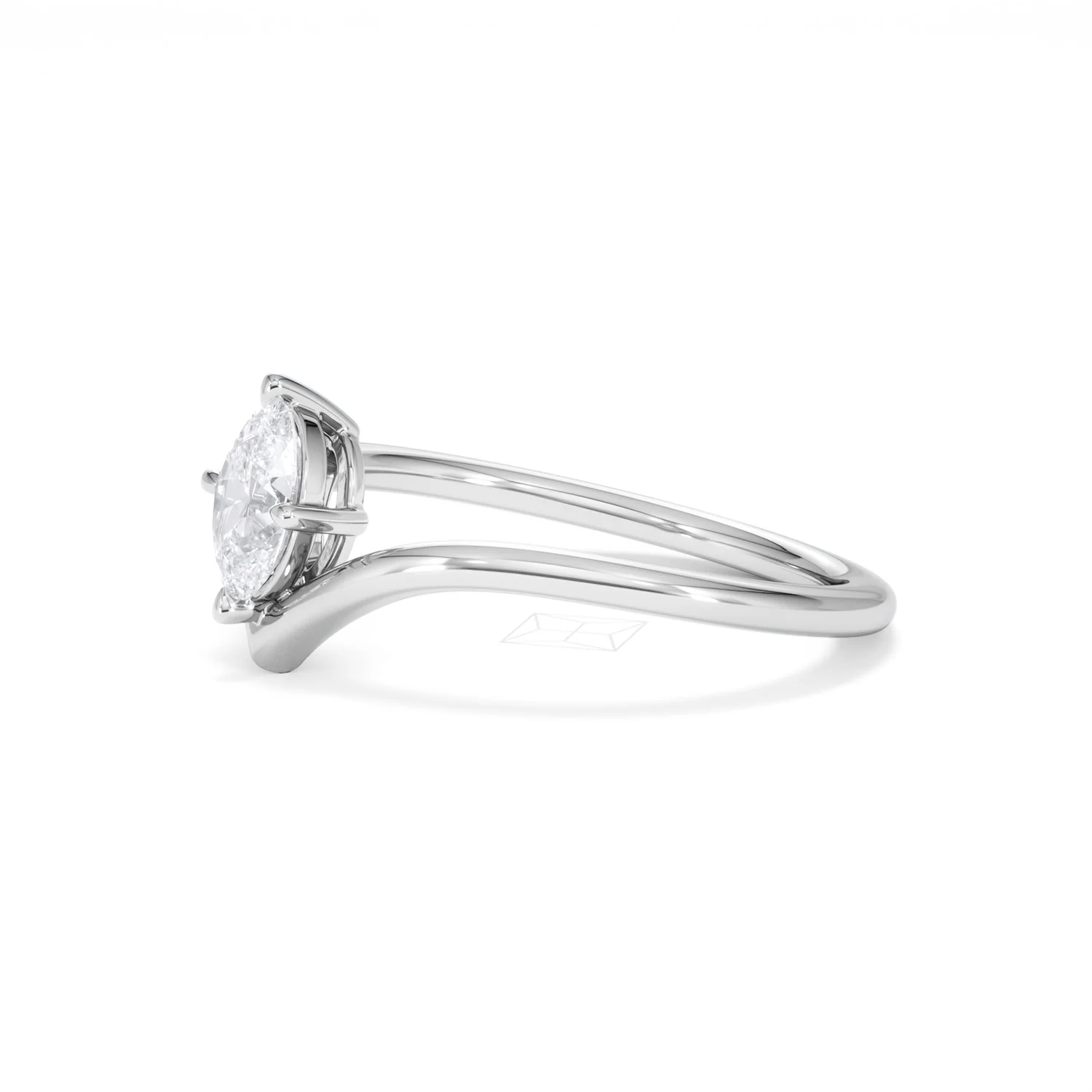 Vela 0.50ct Oval Cut Lab Diamond Solitaire Engagement Ring in Platinum - Image 73
