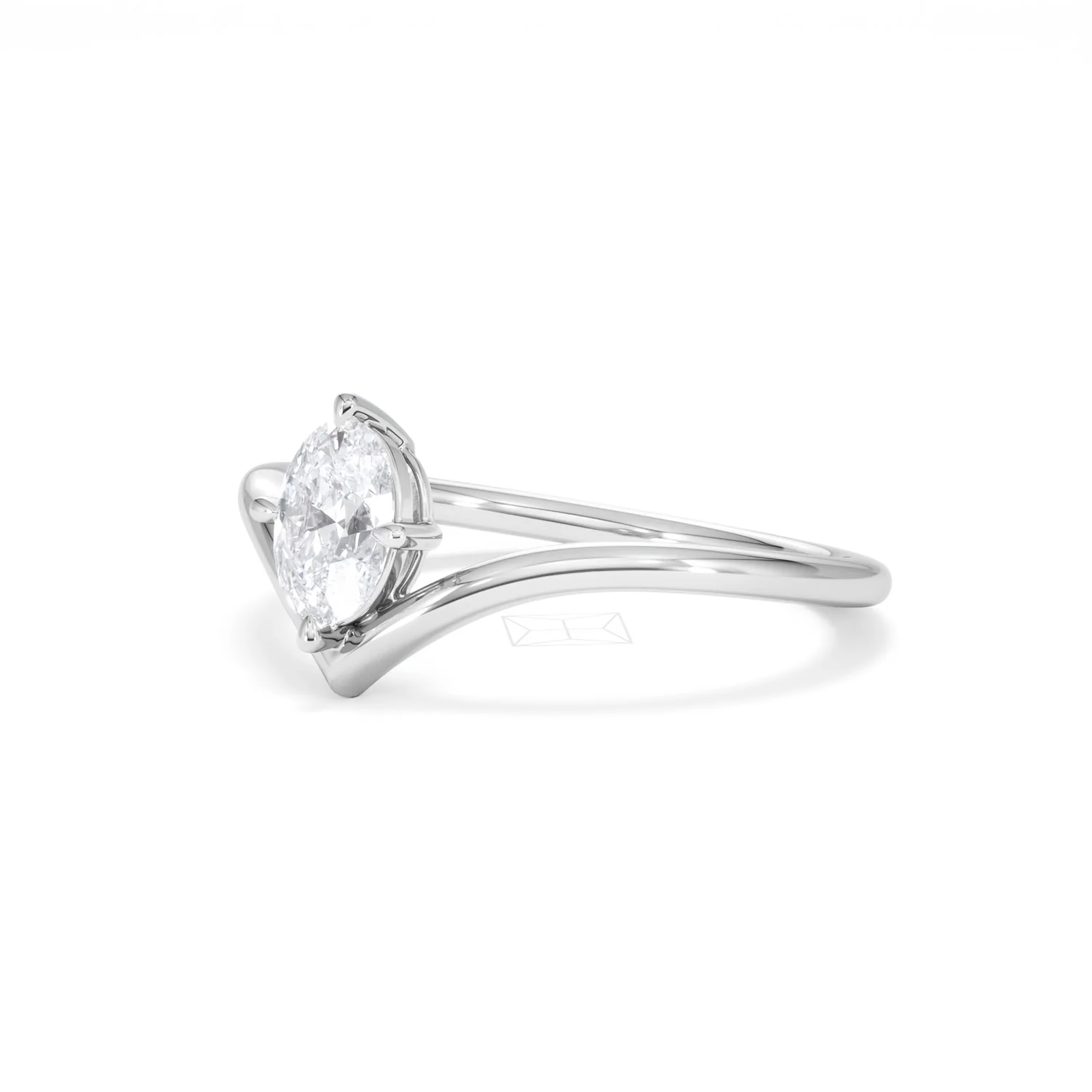 Vela 0.50ct Oval Cut Lab Diamond Solitaire Engagement Ring in Platinum - Image 78