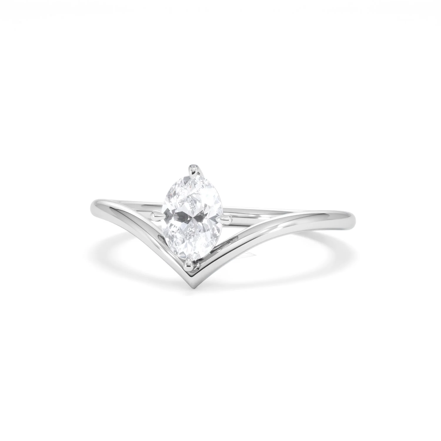 Vela 0.50ct Oval Cut Lab Diamond Solitaire Engagement Ring in Platinum - Image 84