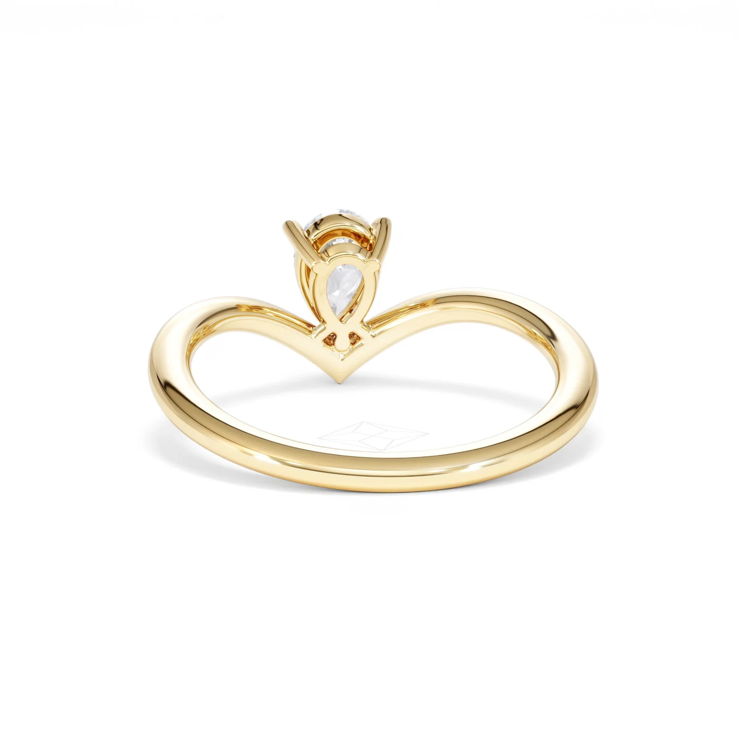 Vela 0.50ct Pear Cut Lab Diamond Solitaire Engagement Ring in 18K Yellow Gold - Image 50