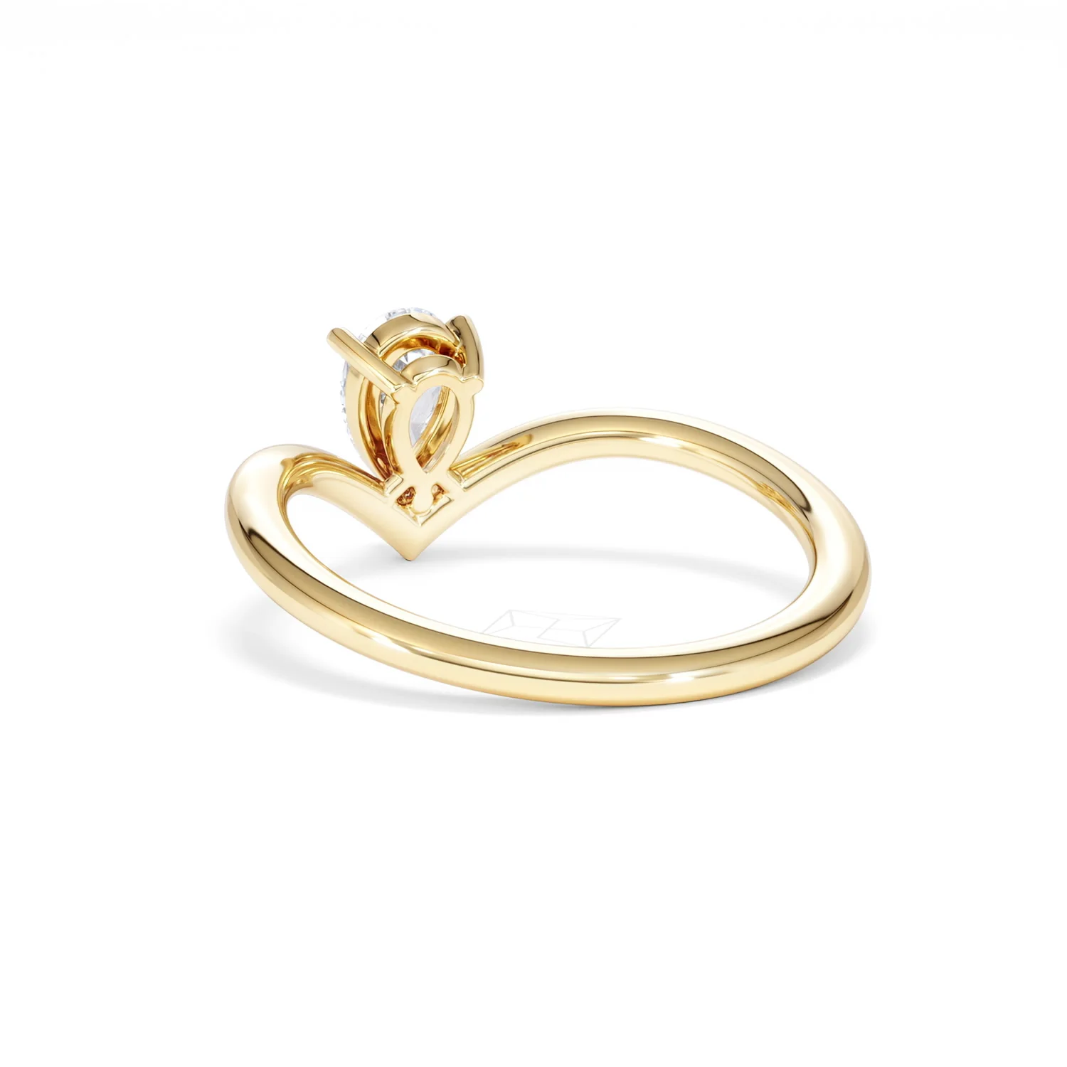 Vela 0.50ct Pear Cut Lab Diamond Solitaire Engagement Ring in 18K Yellow Gold - Image 54