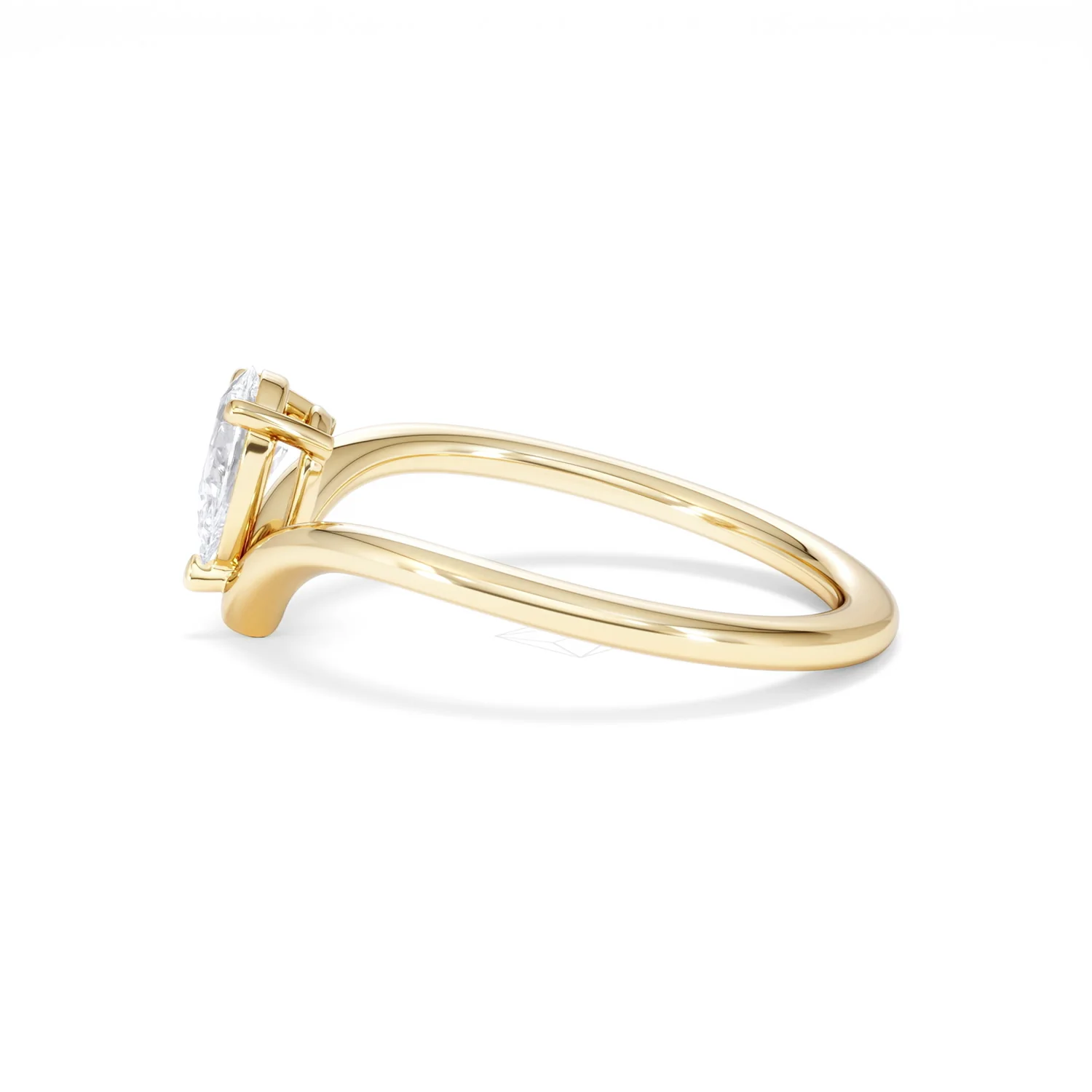 Vela 0.50ct Pear Cut Lab Diamond Solitaire Engagement Ring in 18K Yellow Gold - Image 68
