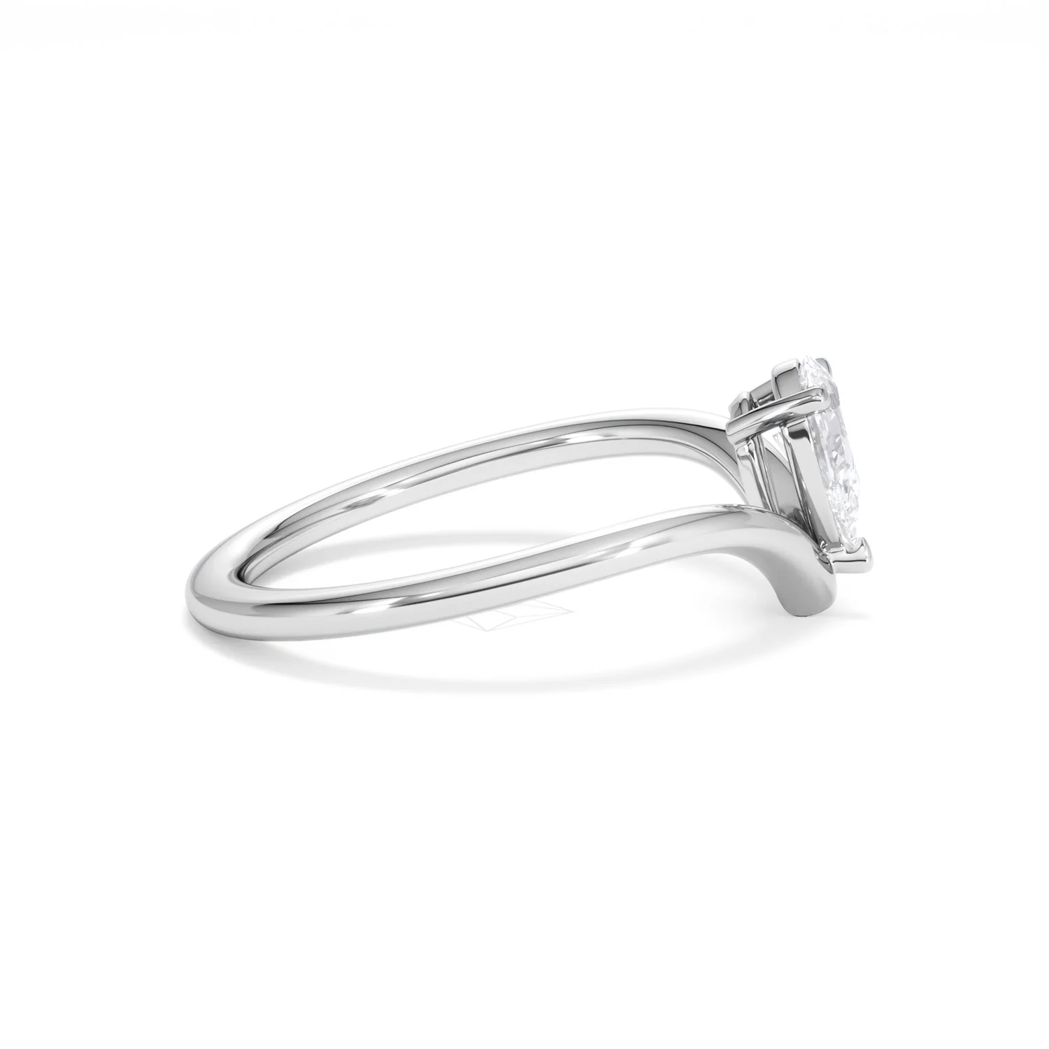 Vela 0.50ct Pear Cut Lab Diamond Solitaire Engagement Ring in Platinum - Image 27