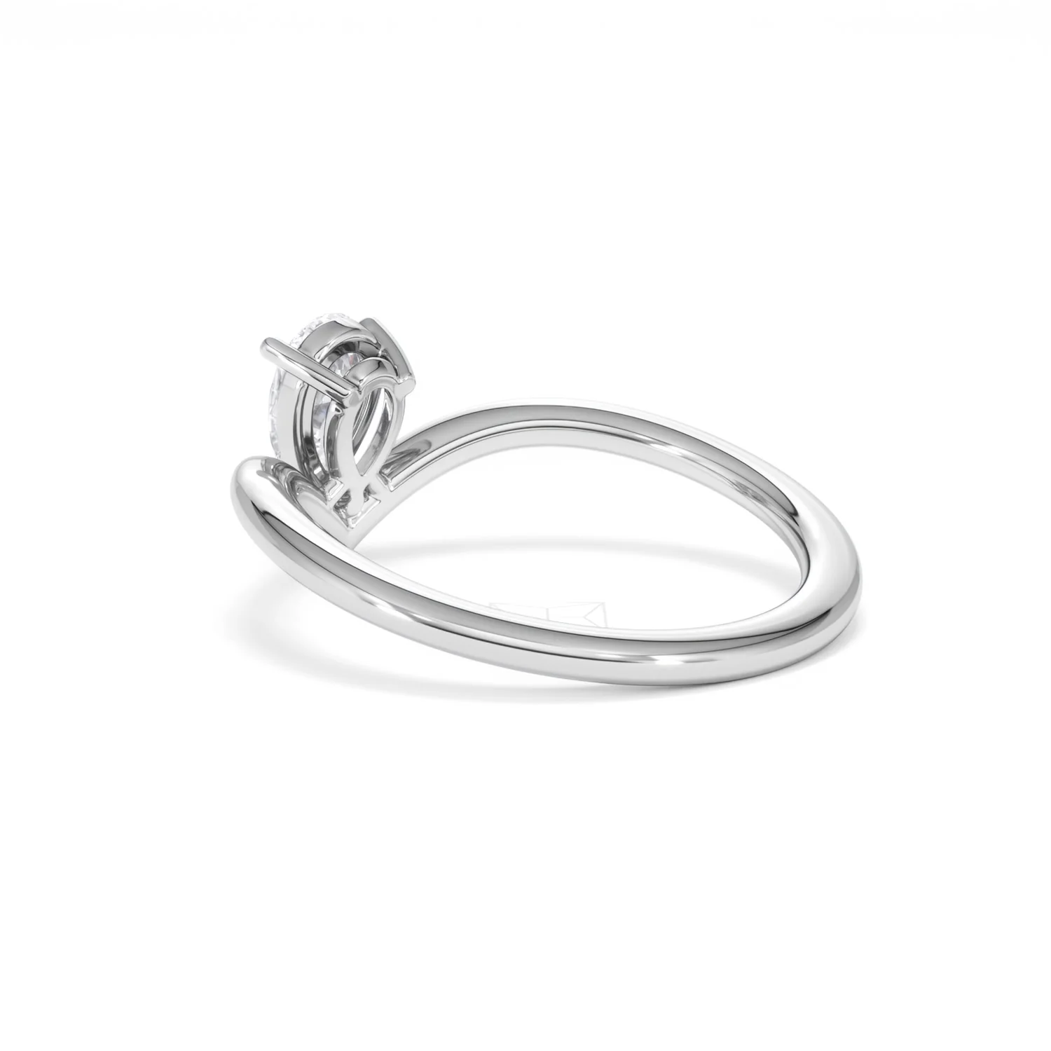 Vela 0.50ct Pear Cut Lab Diamond Solitaire Engagement Ring in Platinum - Image 58