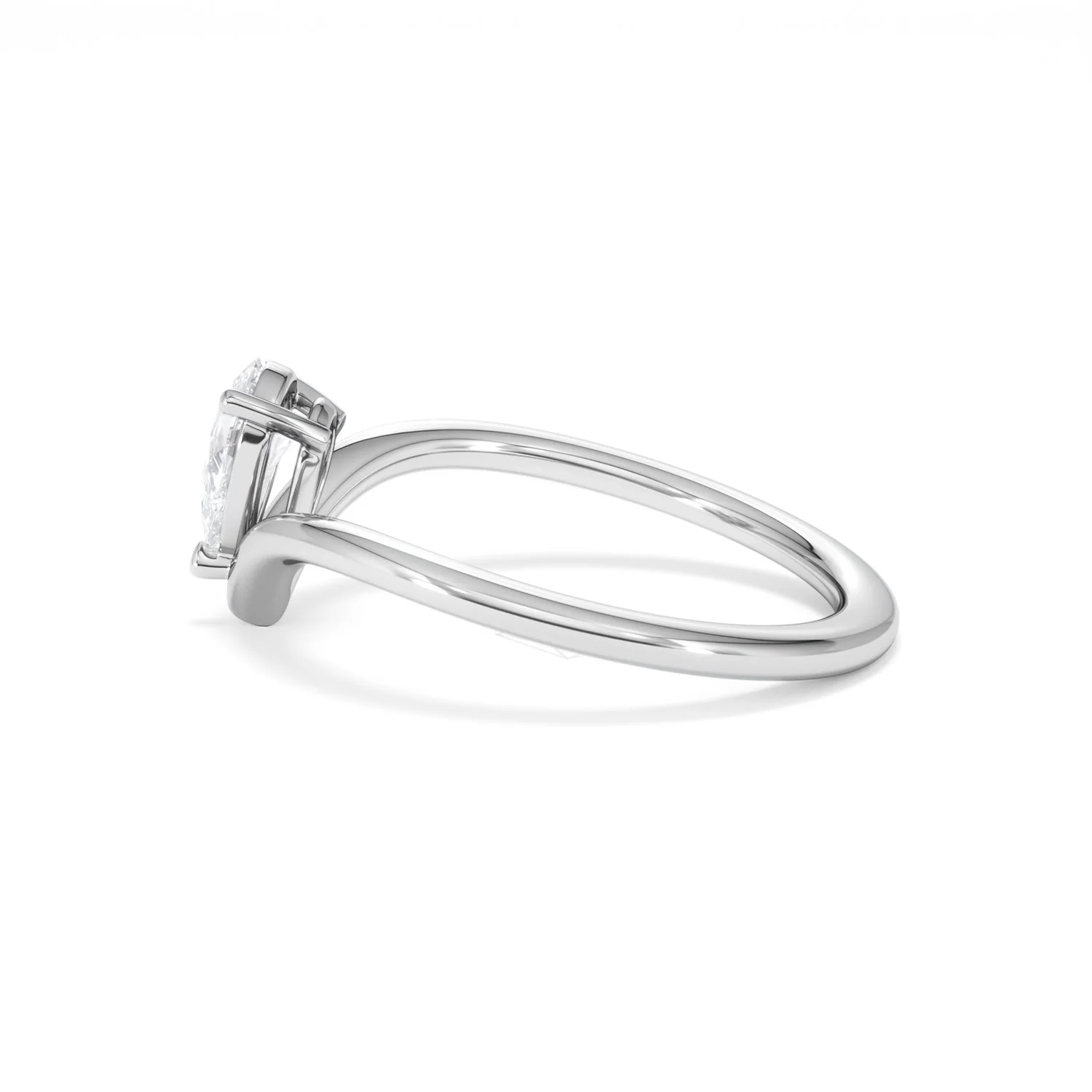 Vela 0.50ct Pear Cut Lab Diamond Solitaire Engagement Ring in Platinum - Image 66