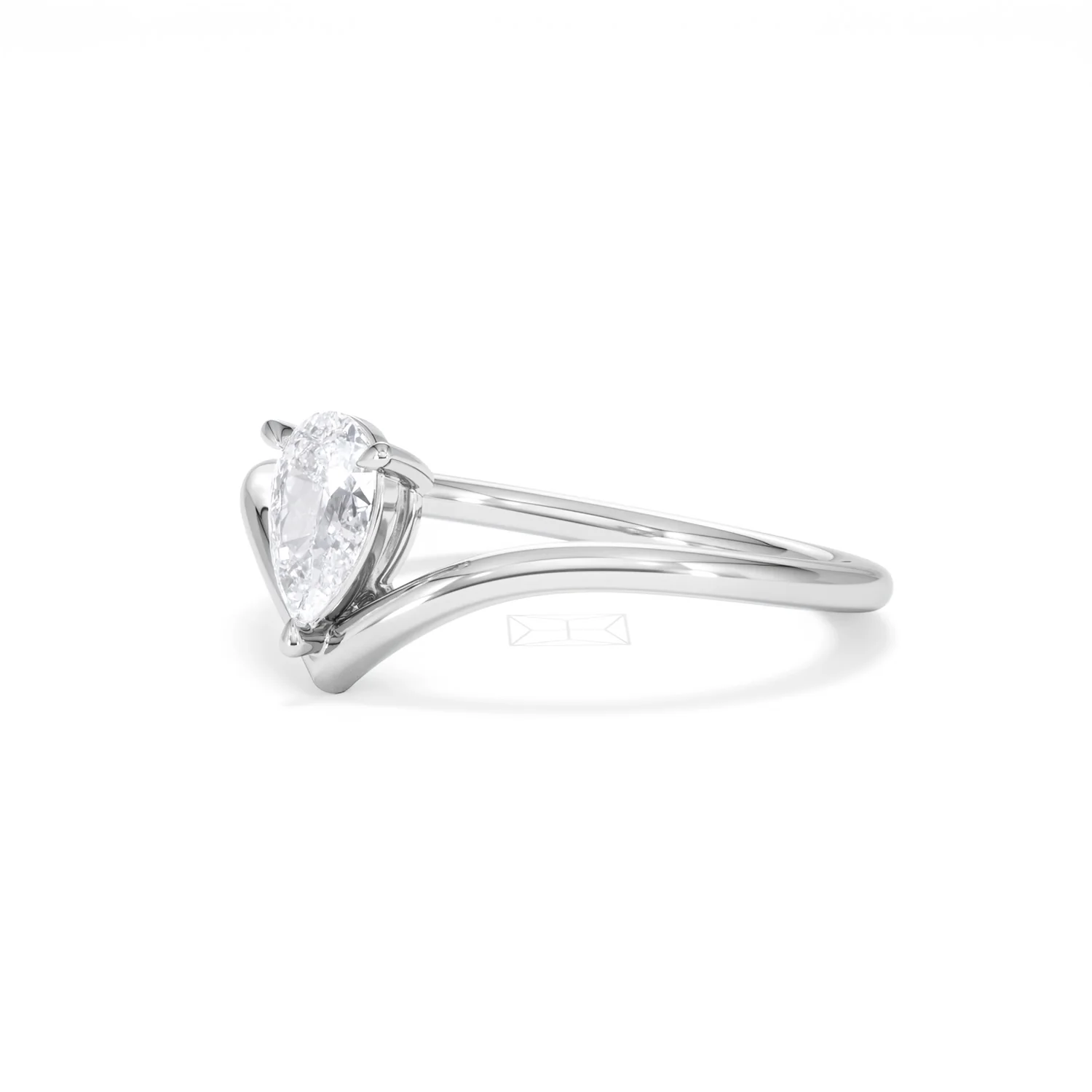 Vela 0.50ct Pear Cut Lab Diamond Solitaire Engagement Ring in Platinum - Image 78