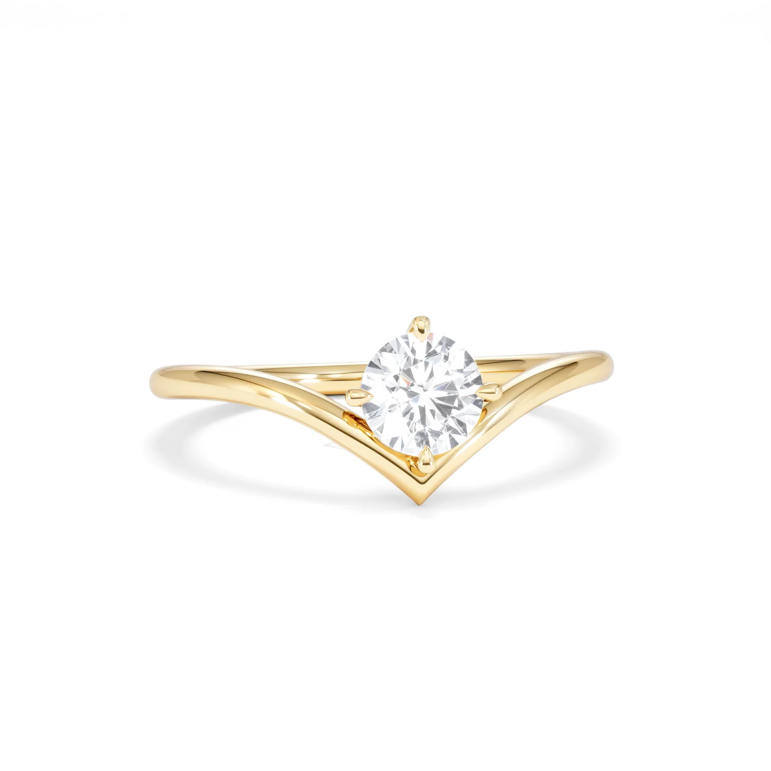 Vela 0.50ct Round Cut Lab Diamond Solitaire Engagement Ring in 18K Yellow Gold - Image 10