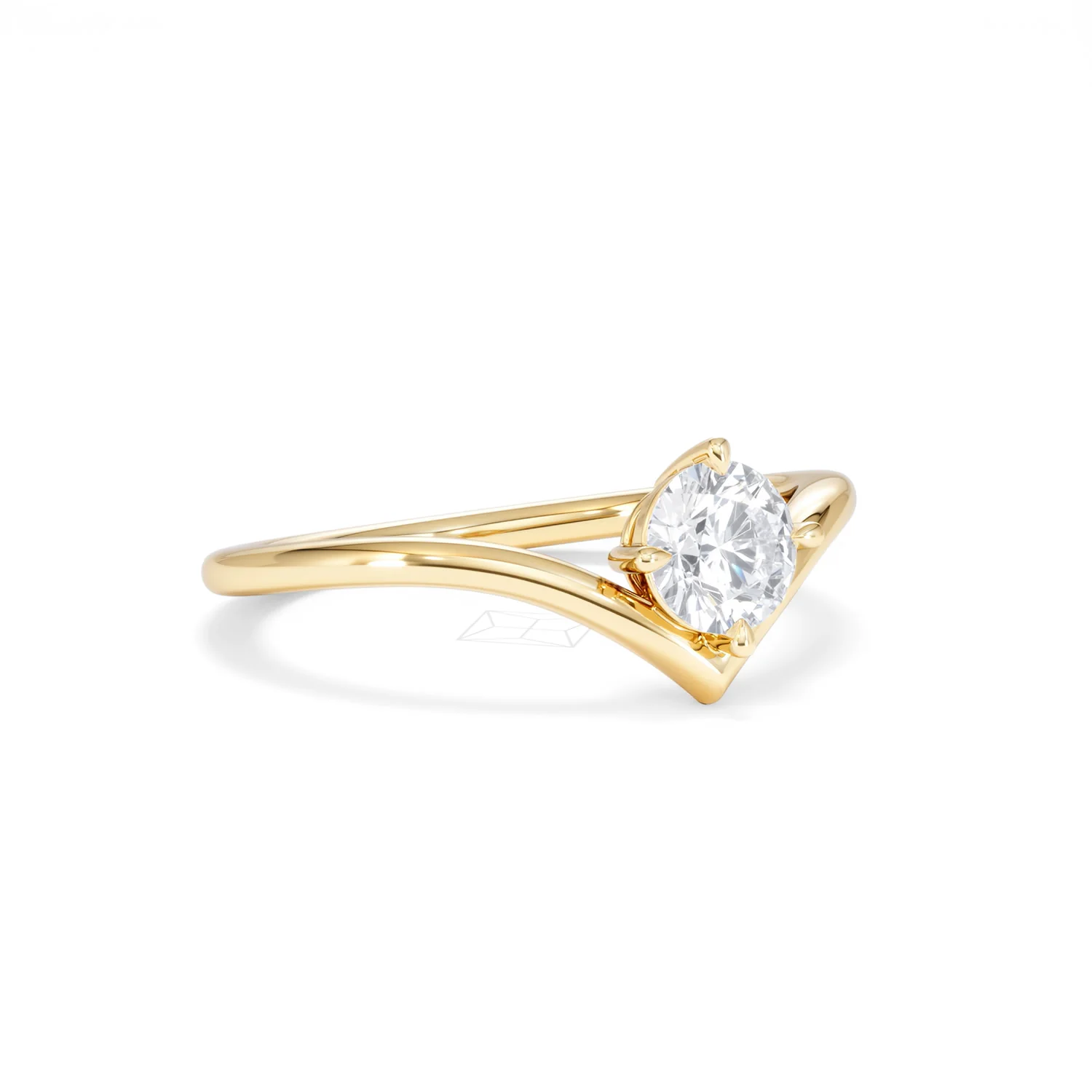 Vela 0.50ct Round Cut Lab Diamond Solitaire Engagement Ring in 18K Yellow Gold - Image 15