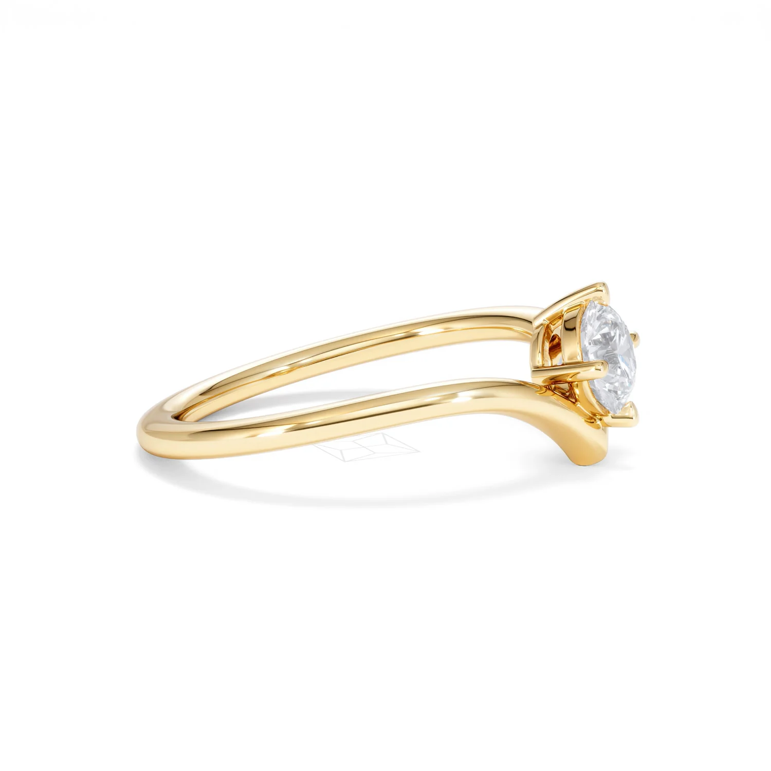 Vela 0.50ct Round Cut Lab Diamond Solitaire Engagement Ring in 18K Yellow Gold - Image 24