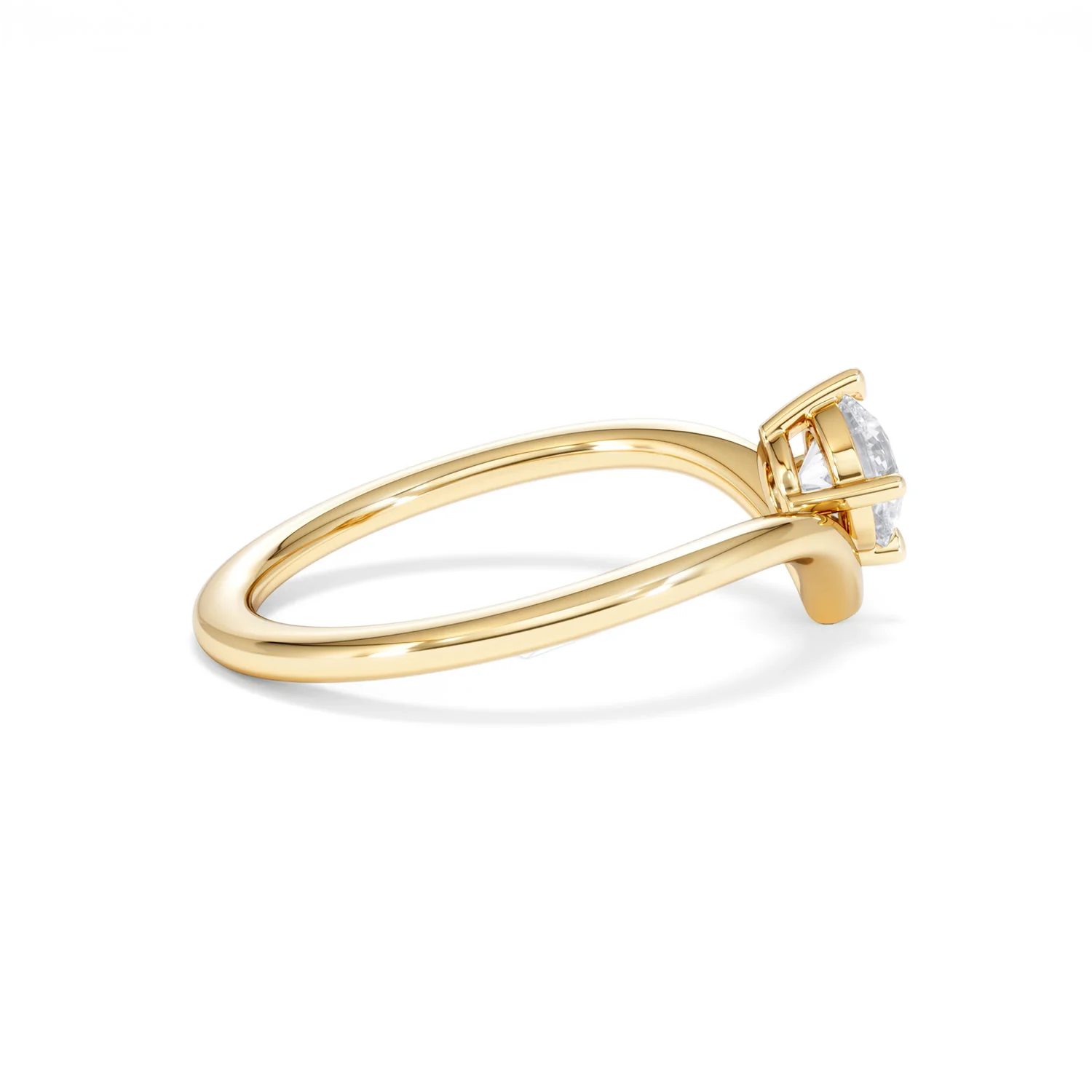Vela 0.50ct Round Cut Lab Diamond Solitaire Engagement Ring in 18K Yellow Gold - Image 30