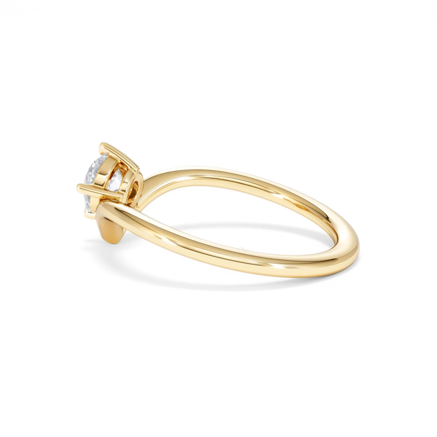 Vela 0.50ct Round Cut Lab Diamond Solitaire Engagement Ring in 18K Yellow Gold - Image 63