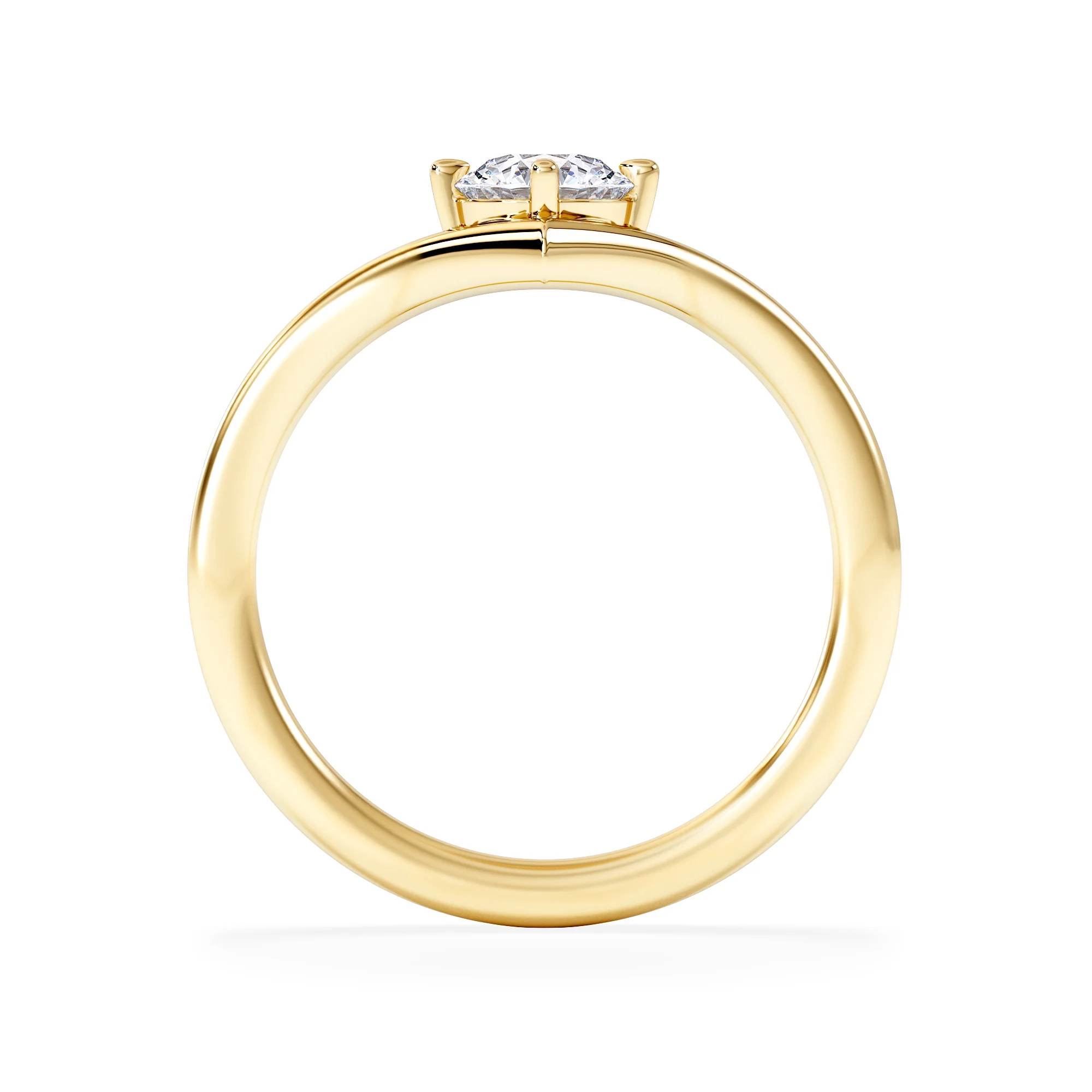 Vela 0.50ct Round Cut Lab Diamond Solitaire Engagement Ring in 18K Yellow Gold - Image 7