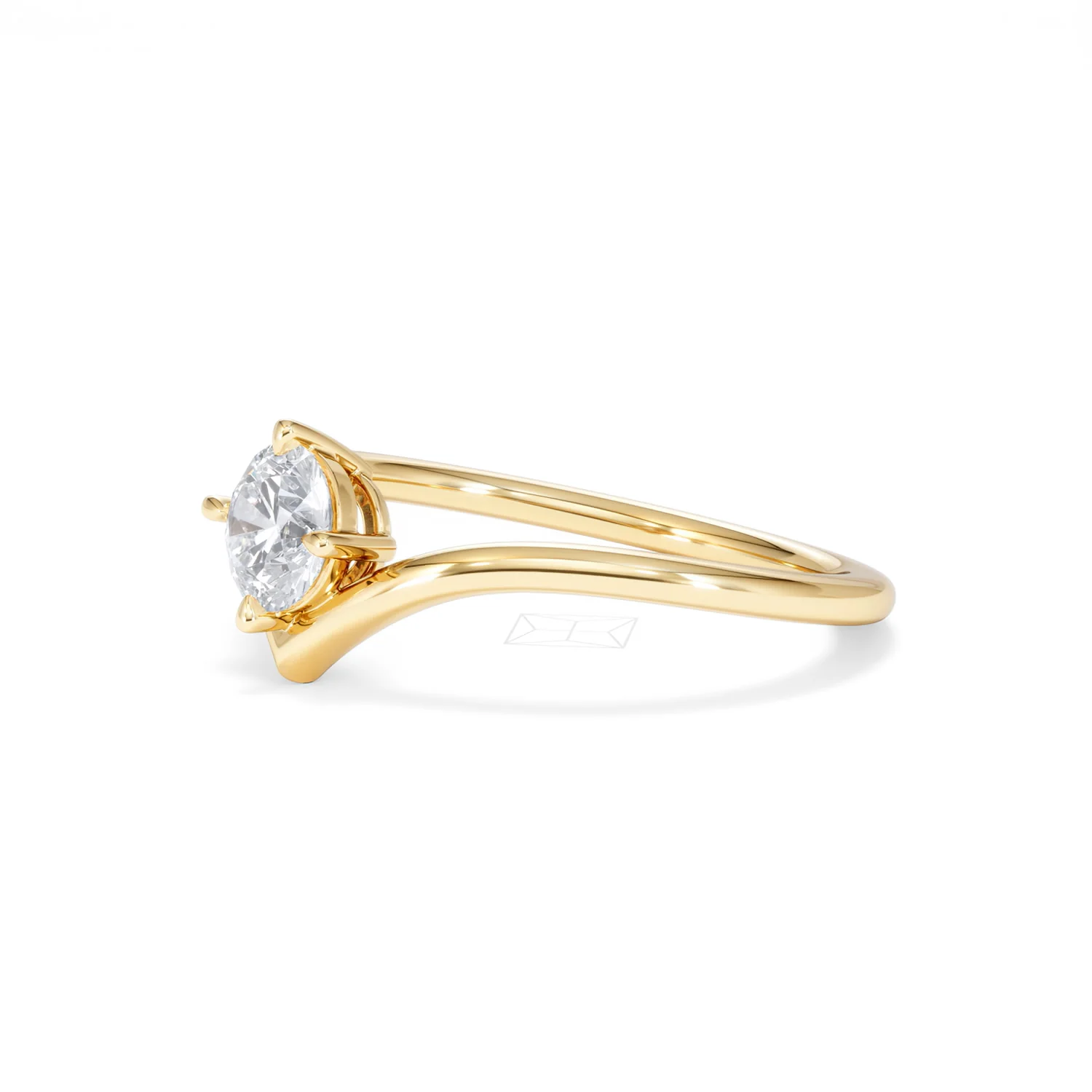 Vela 0.50ct Round Cut Lab Diamond Solitaire Engagement Ring in 18K Yellow Gold - Image 76