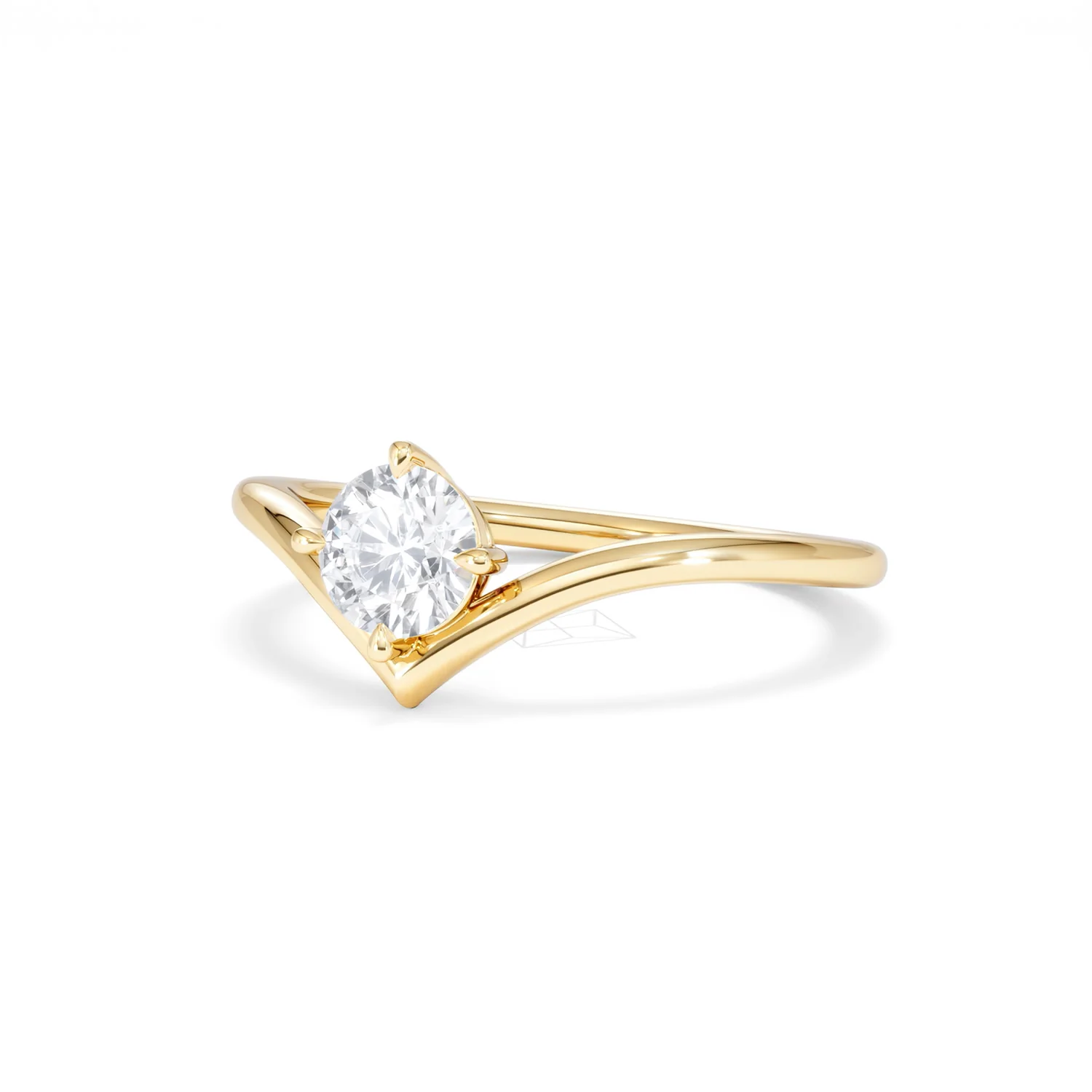 Vela 0.50ct Round Cut Lab Diamond Solitaire Engagement Ring in 18K Yellow Gold - Image 82