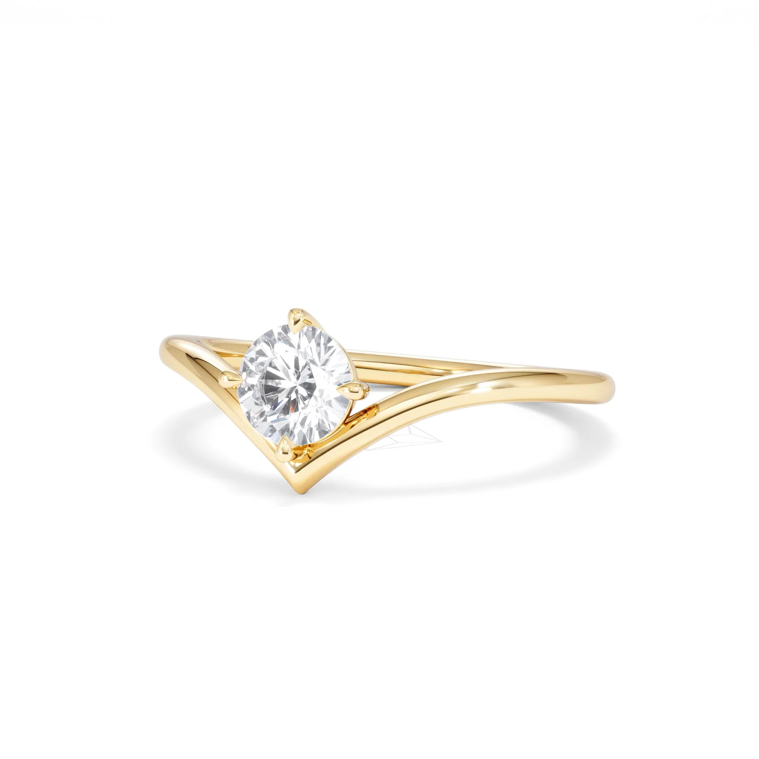 Vela 0.50ct Round Cut Lab Diamond Solitaire Engagement Ring in 18K Yellow Gold - Image 83