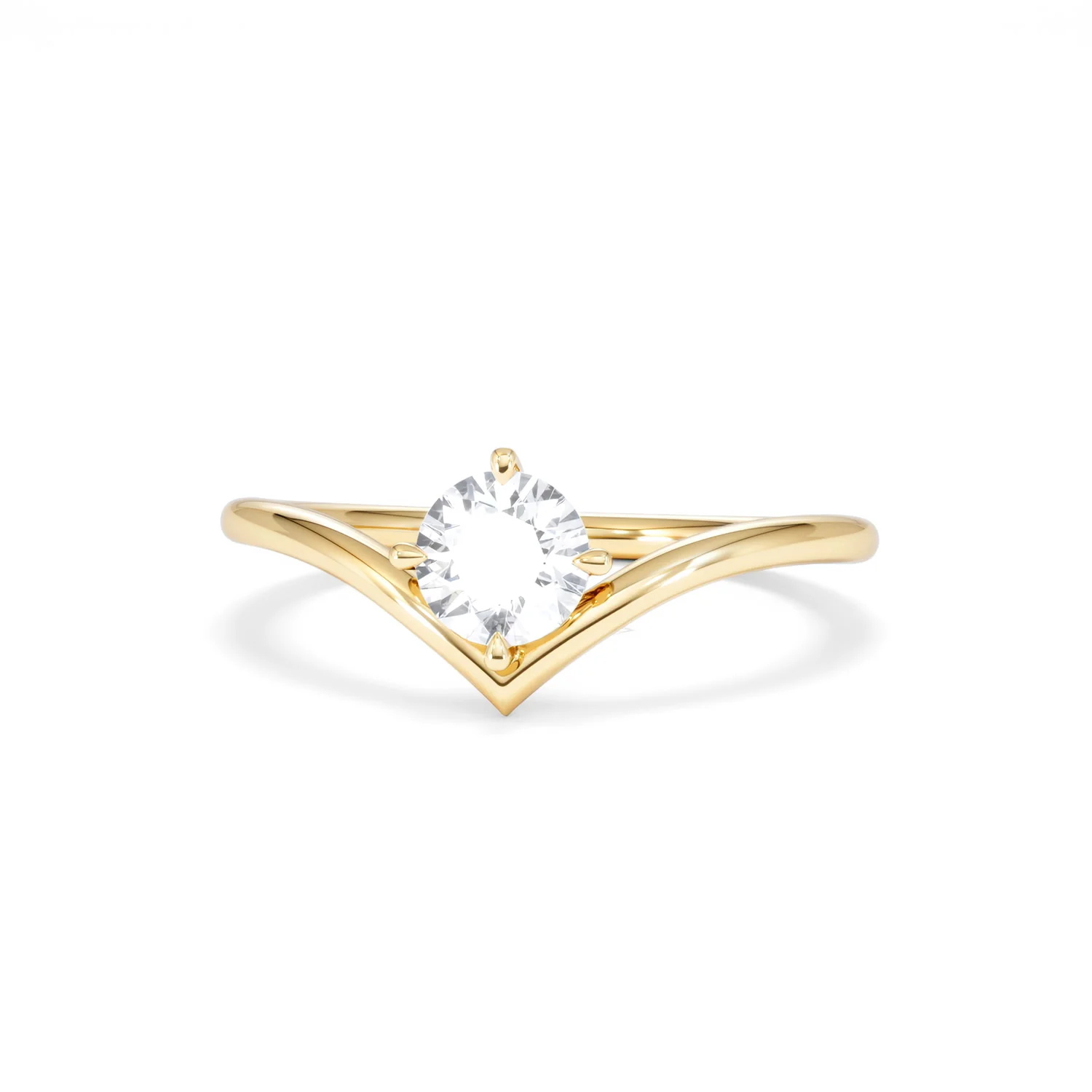 Vela 0.50ct Round Cut Lab Diamond Solitaire Engagement Ring in 18K Yellow Gold - Image 86