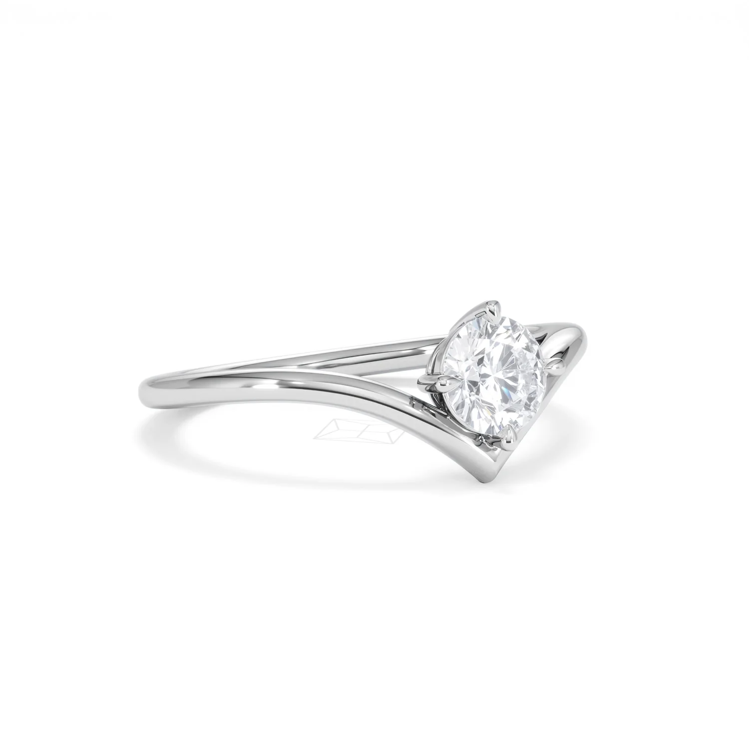 Vela 0.50ct Round Cut Lab Diamond Solitaire Engagement Ring in Platinum - Image 15