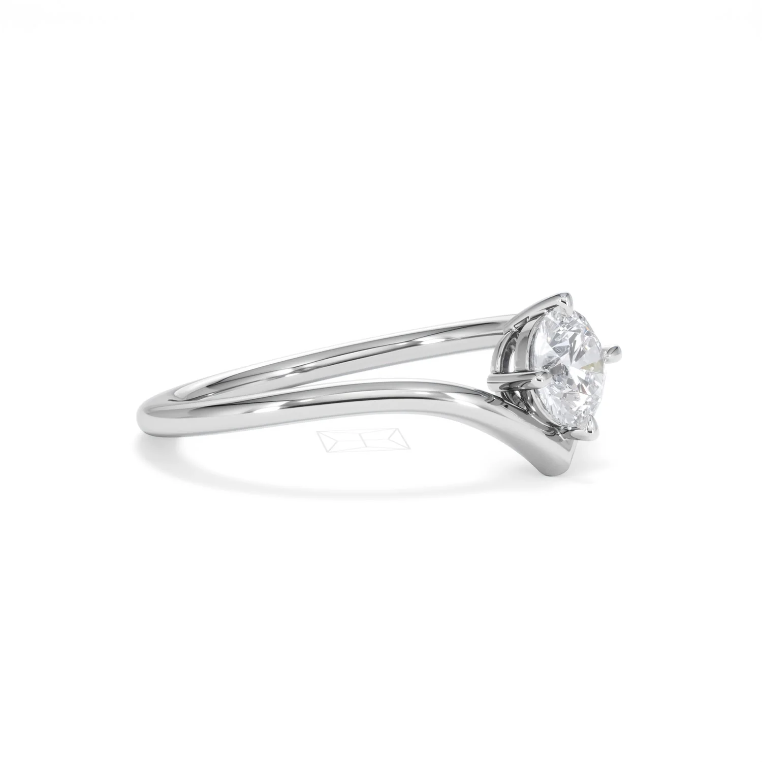 Vela 0.50ct Round Cut Lab Diamond Solitaire Engagement Ring in Platinum - Image 20