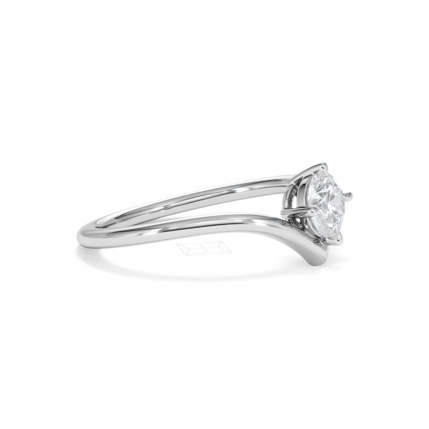 Vela 0.50ct Round Cut Lab Diamond Solitaire Engagement Ring in Platinum - Image 21