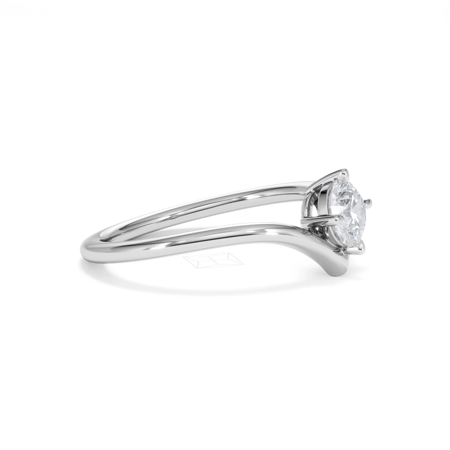Vela 0.50ct Round Cut Lab Diamond Solitaire Engagement Ring in Platinum - Image 22