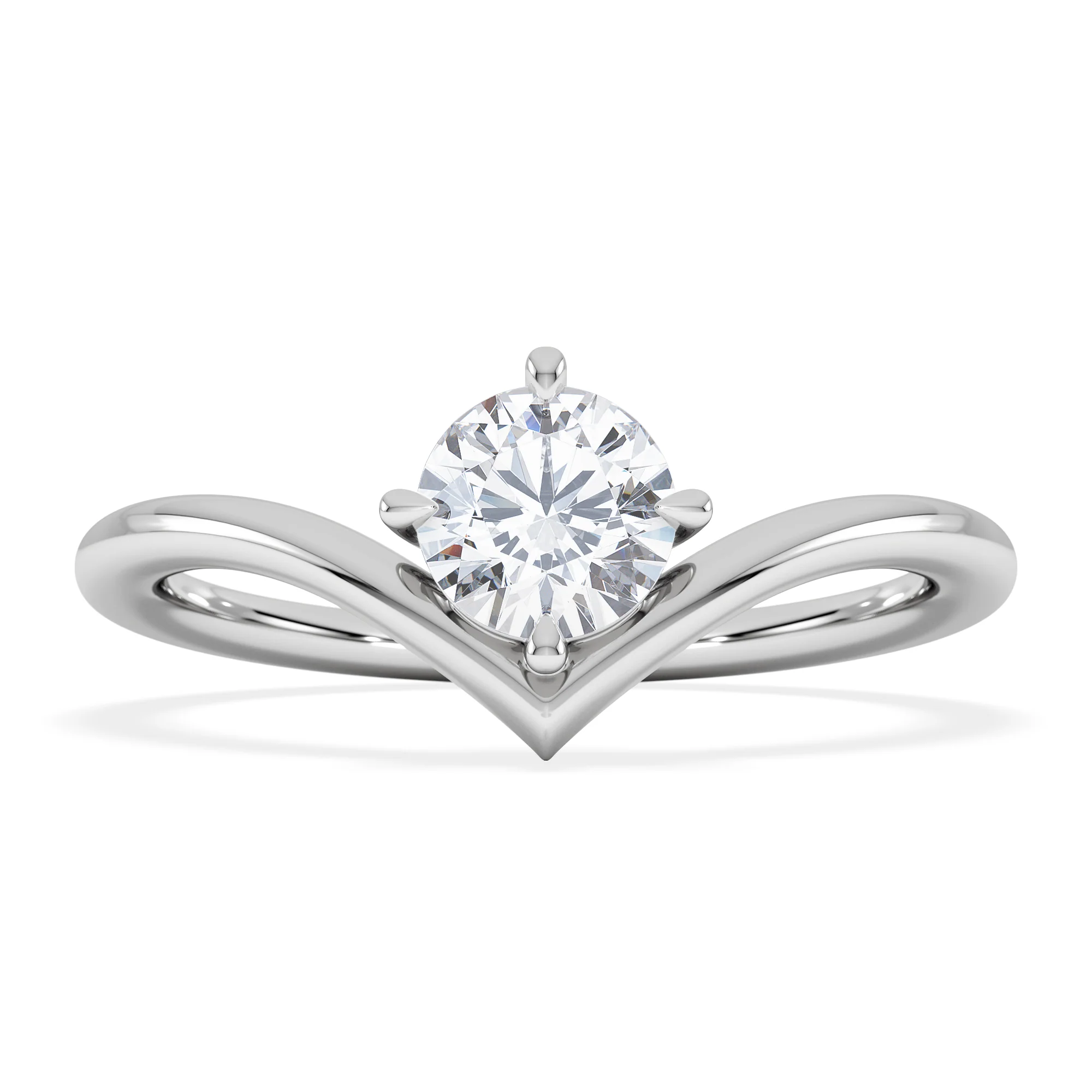 Vela 0.50ct Round Cut Lab Diamond Solitaire Engagement Ring in Platinum - Image 3