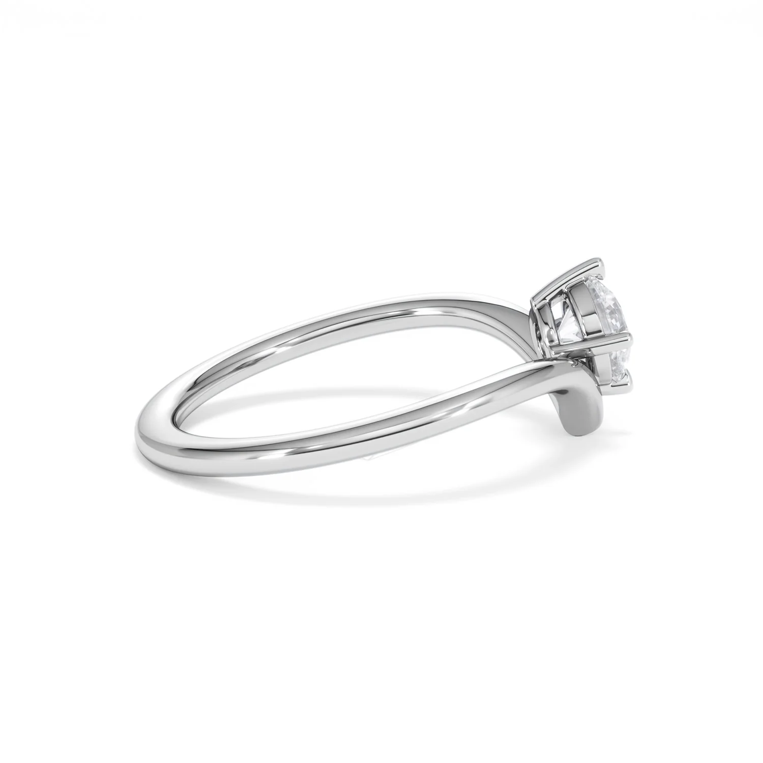 Vela 0.50ct Round Cut Lab Diamond Solitaire Engagement Ring in Platinum - Image 30