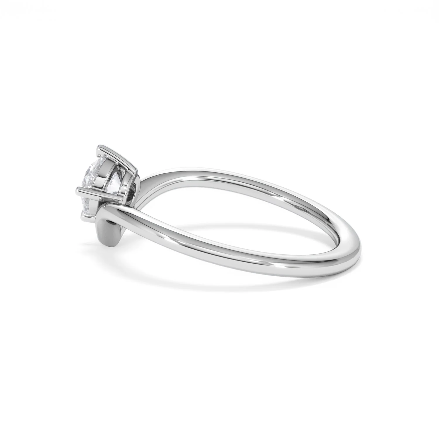 Vela 0.50ct Round Cut Lab Diamond Solitaire Engagement Ring in Platinum - Image 64