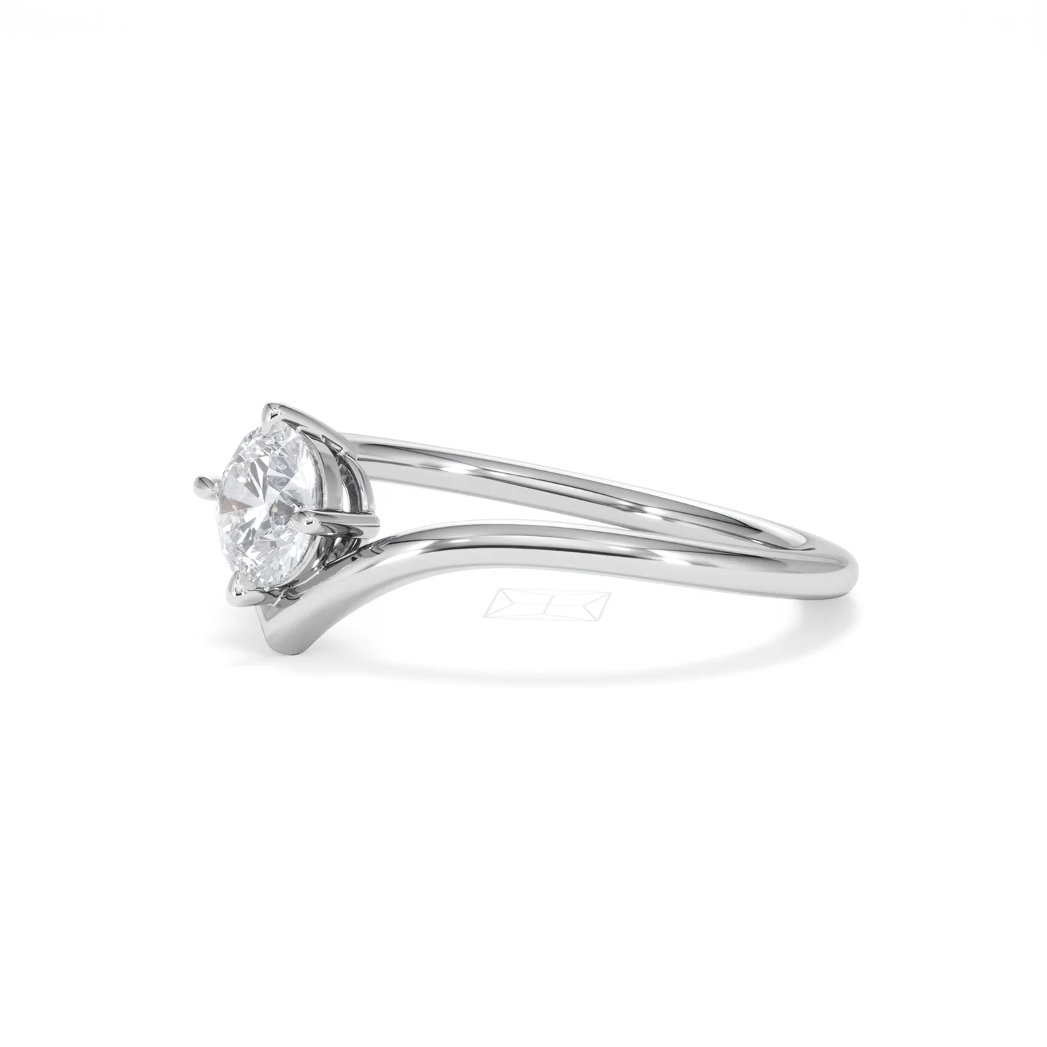 Vela 0.50ct Round Cut Lab Diamond Solitaire Engagement Ring in Platinum - Image 76