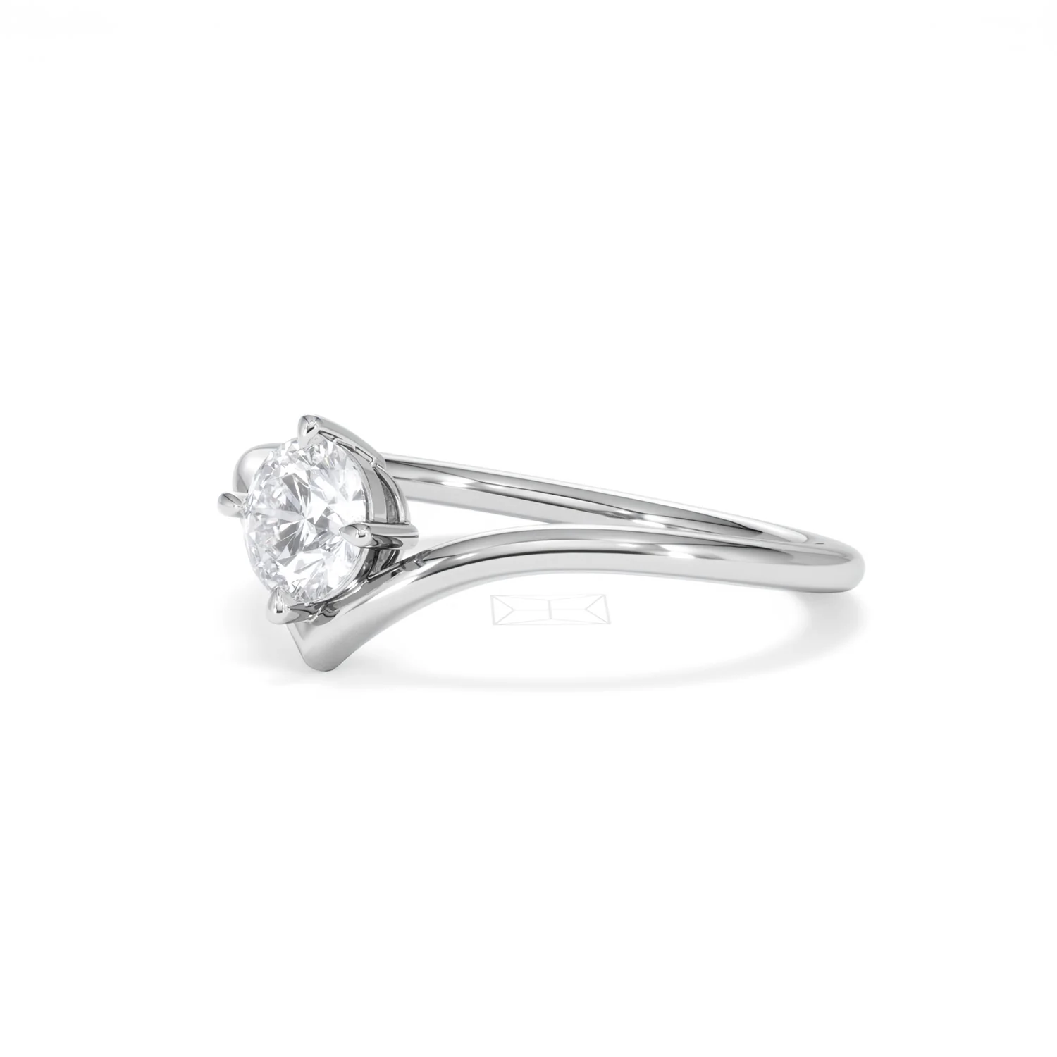 Vela 0.50ct Round Cut Lab Diamond Solitaire Engagement Ring in Platinum - Image 78