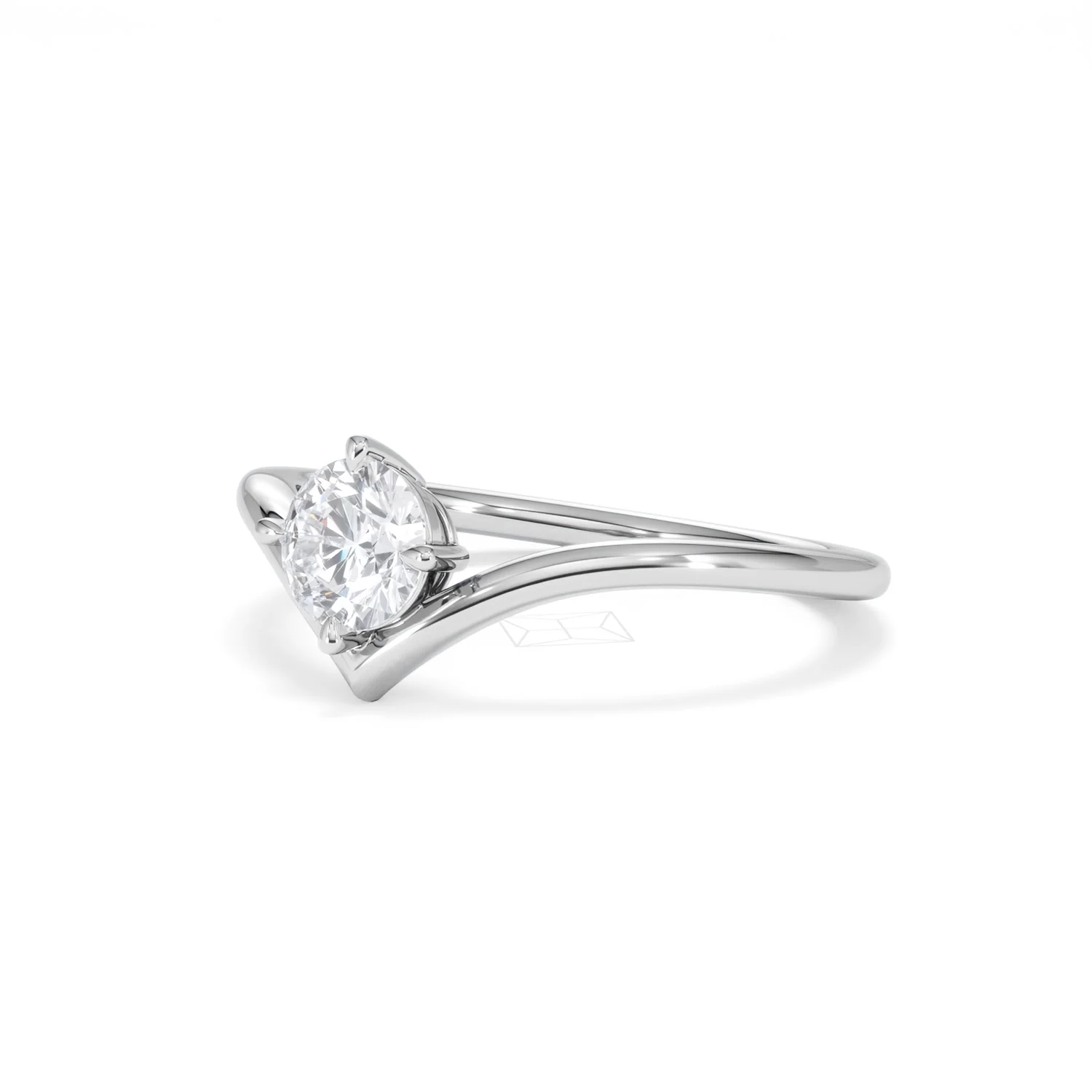 Vela 0.50ct Round Cut Lab Diamond Solitaire Engagement Ring in Platinum - Image 80